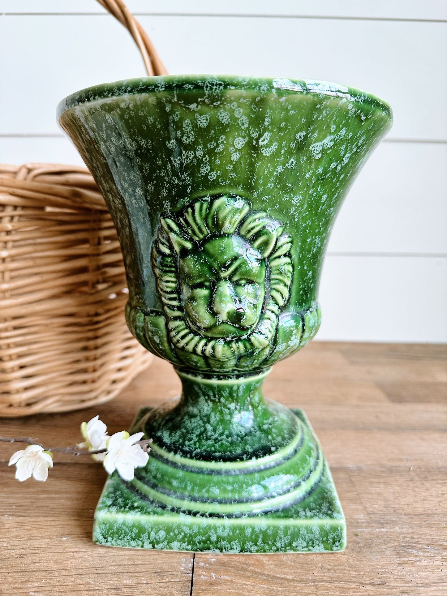 Vintage Hull Lion Head Planter