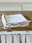 Collection of Four Vintage Embroidered Edge Napkins/Hankies