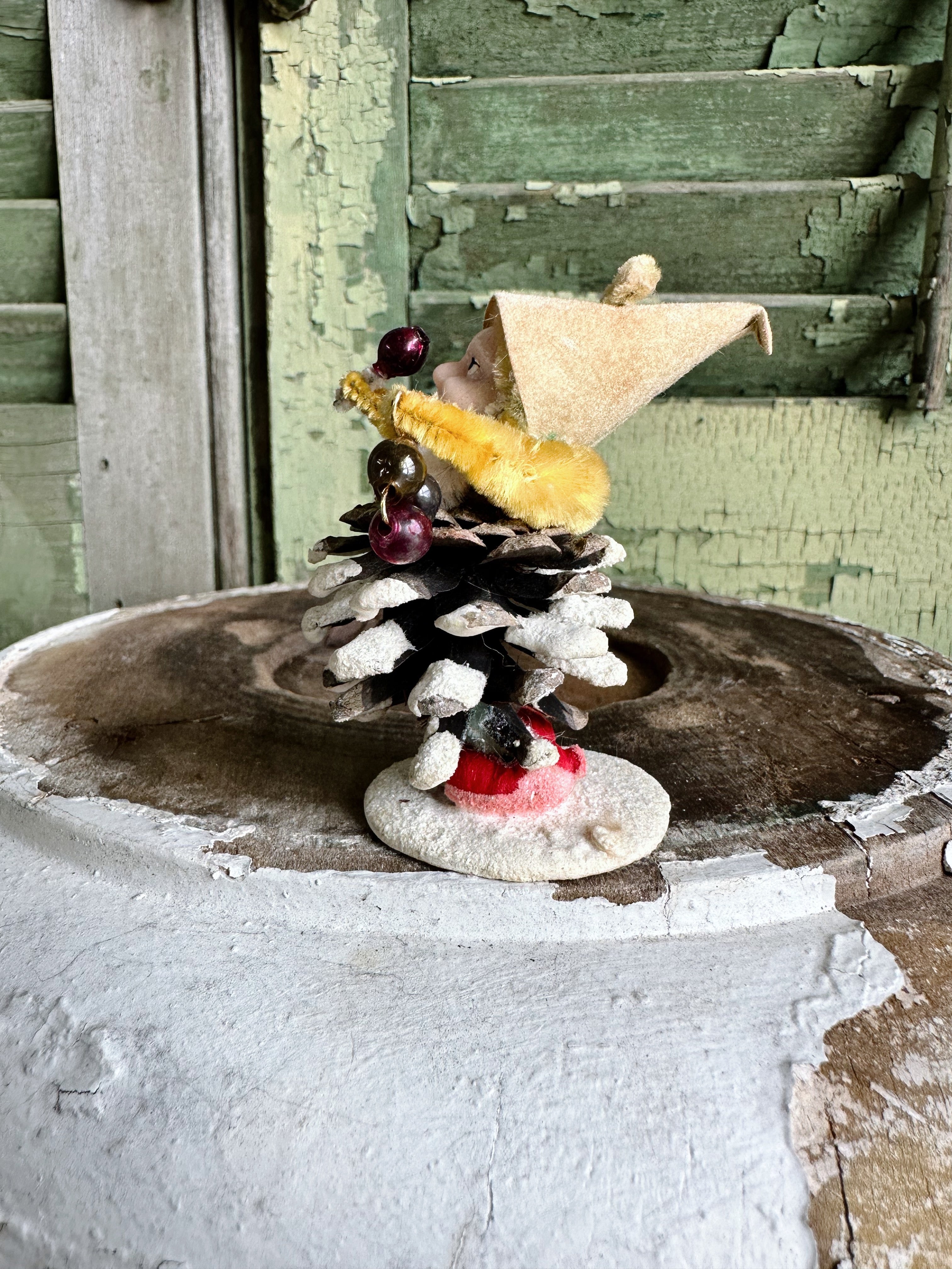 Vintage Pinecone Elf / Gnome