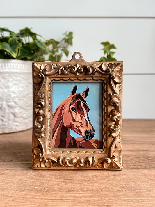 Vintage Framed Horse Print