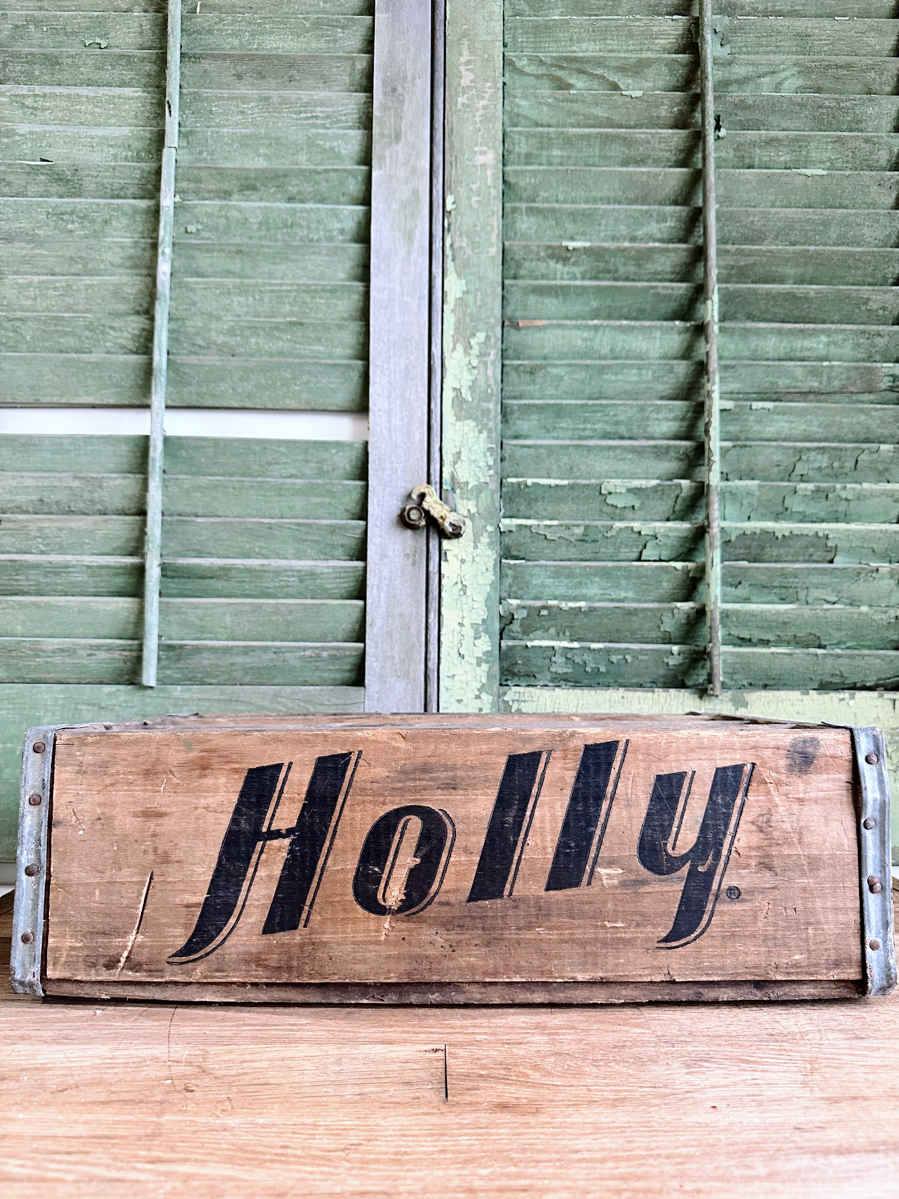 Vintage Holly Crate