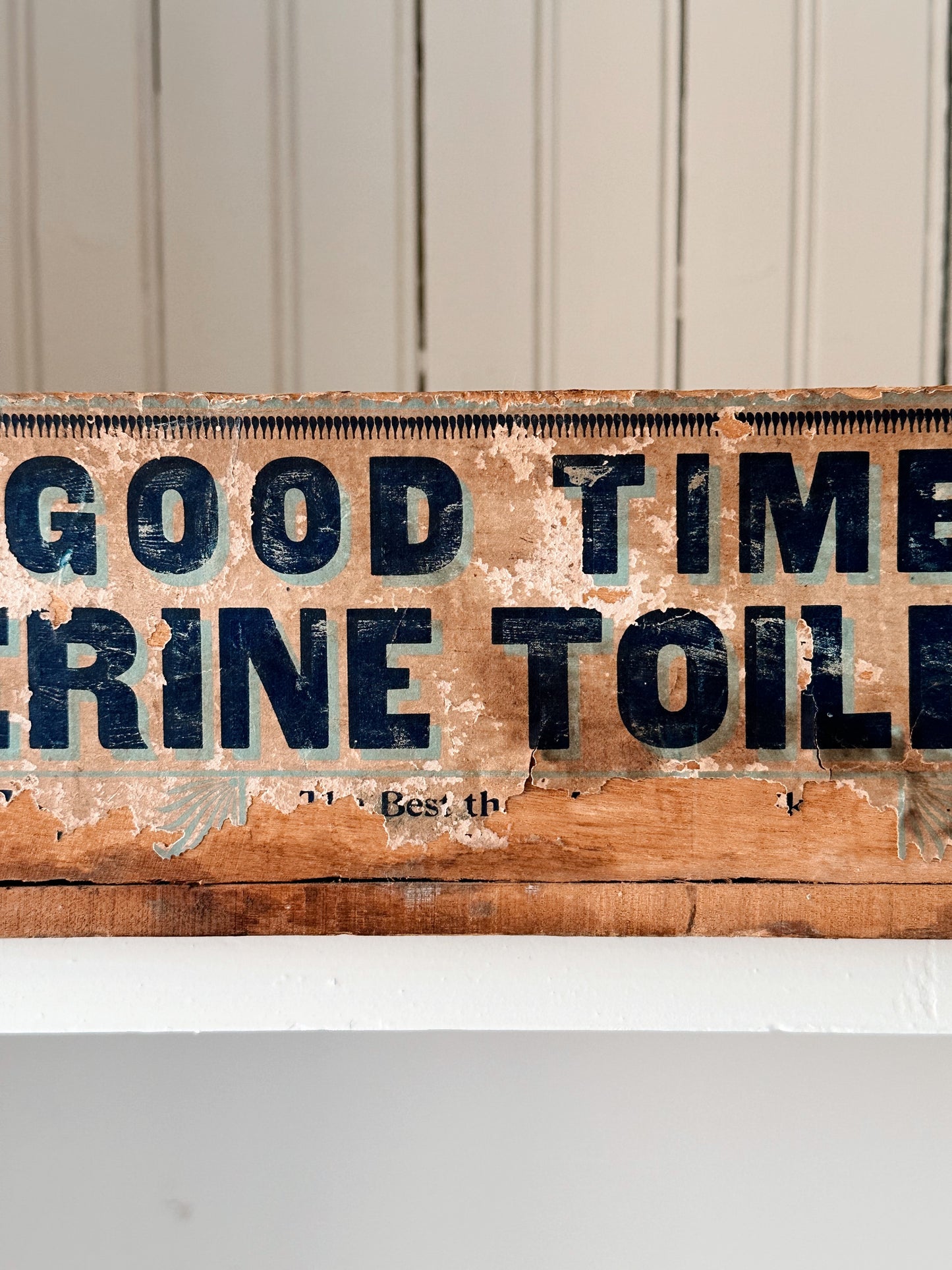 Vintage Good Times Glycerine Soap Wood Crate