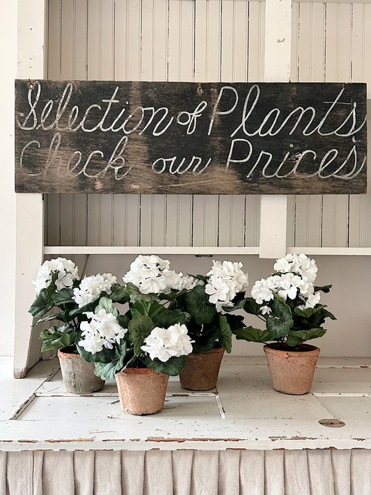 Found Two Sided Chippy Plant Sign
