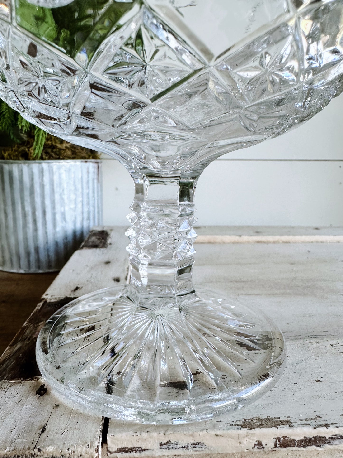 You Choose the Scent - Glass Compote Vintage Vessel Candle