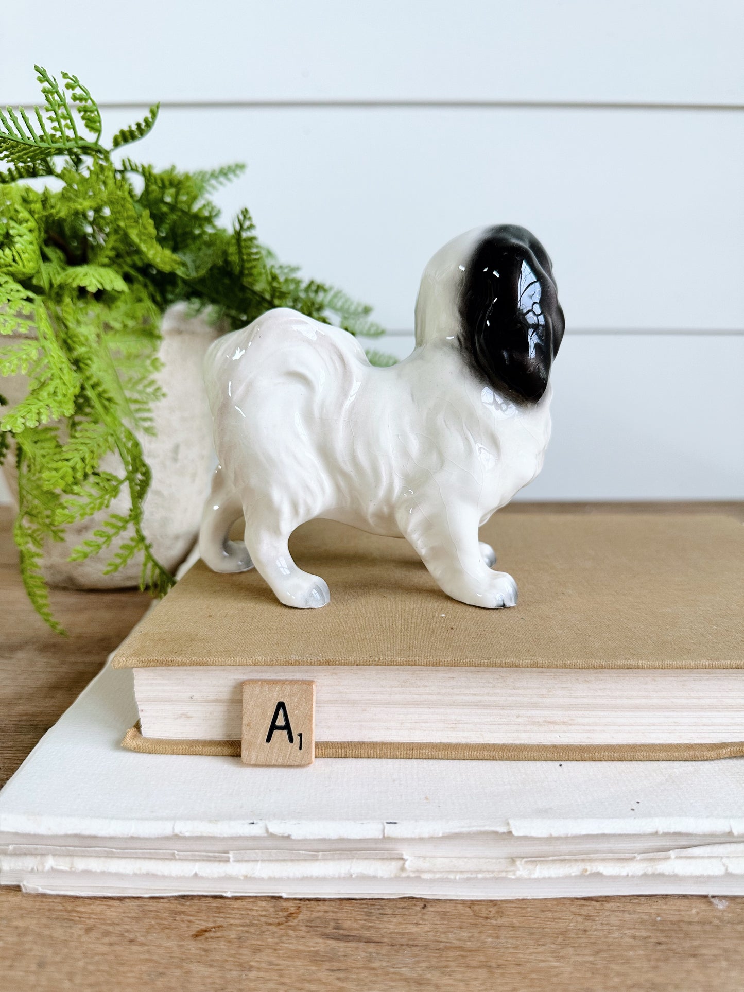 Vintage Japanese Spaniel Figurine