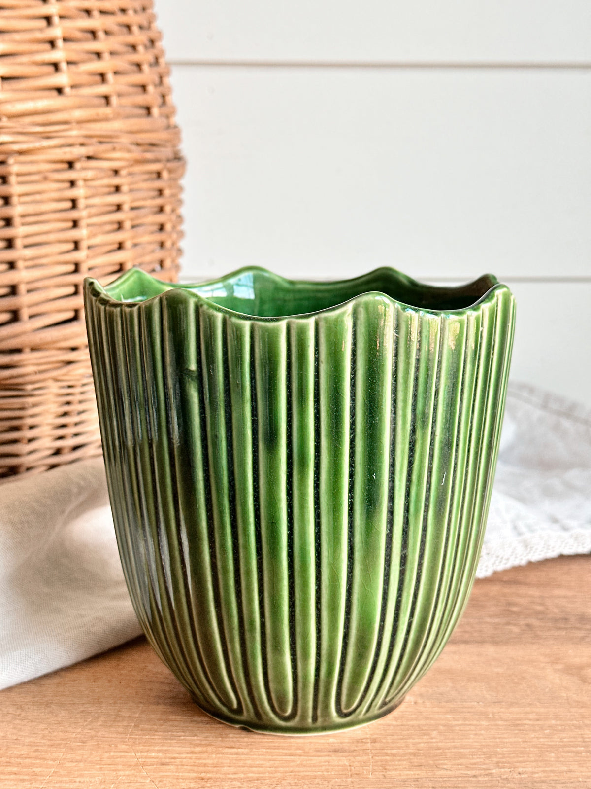 Vintage Green USA Planter