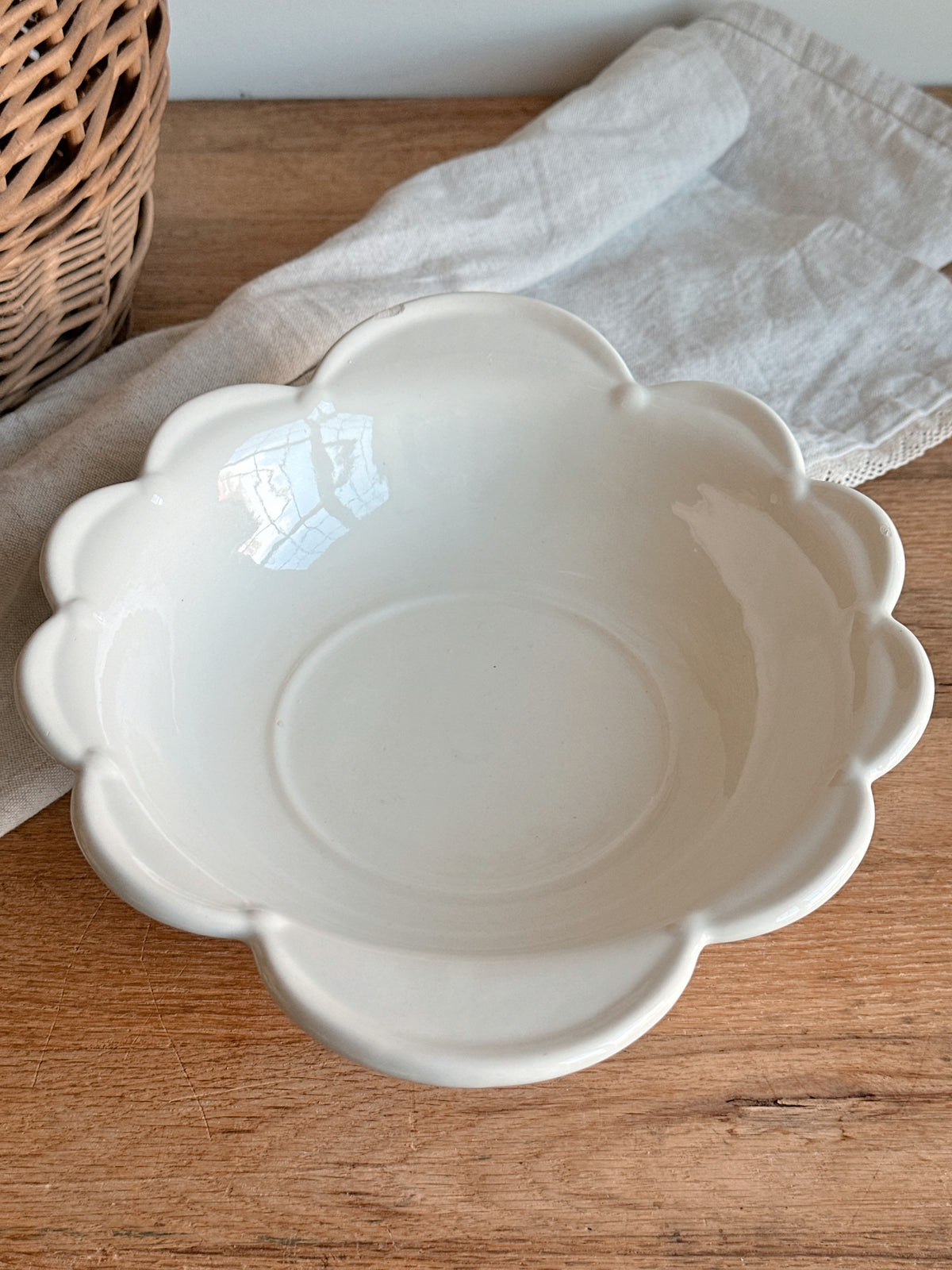 Vintage Ceramic Scalloped Dish