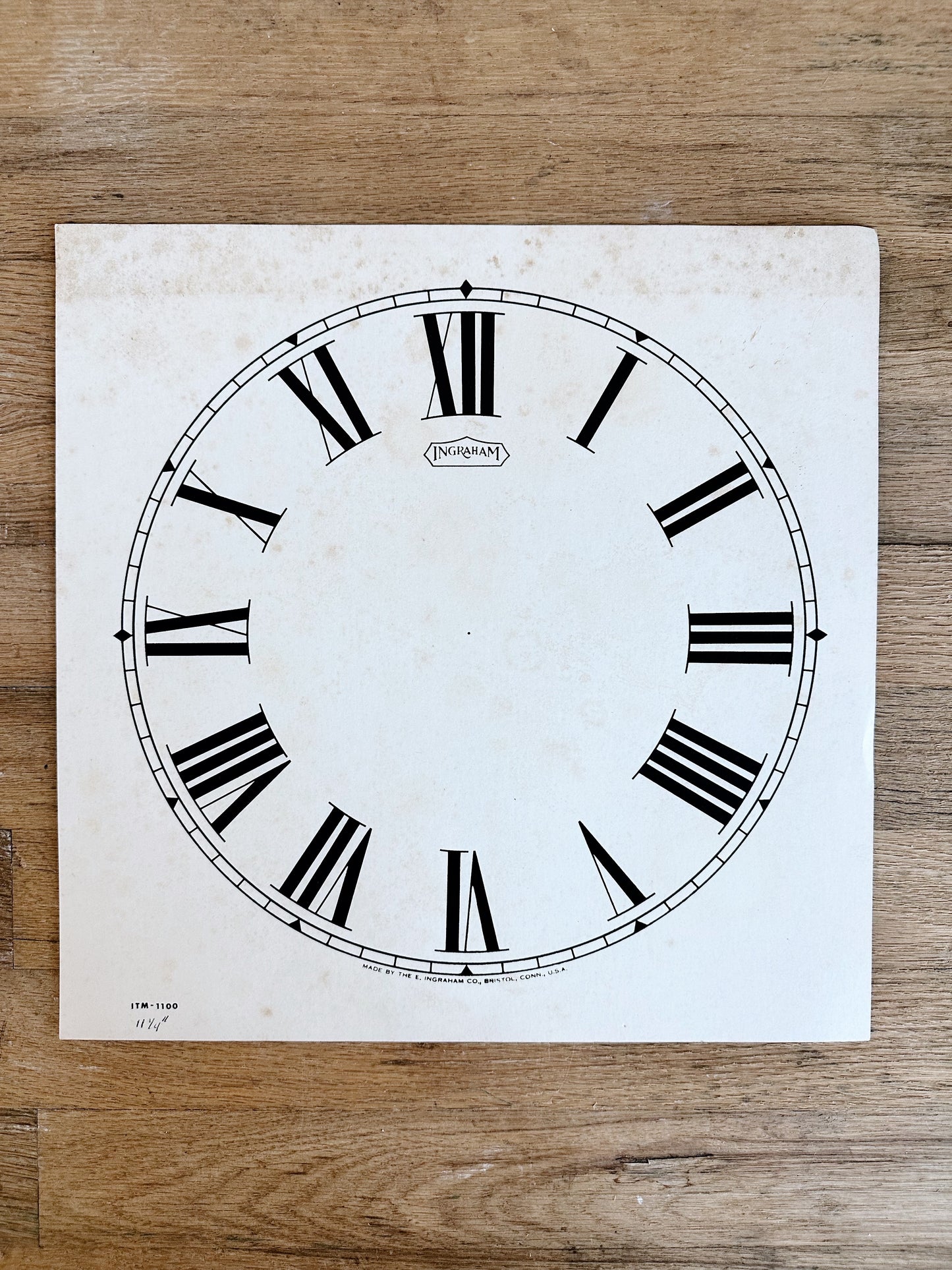 Collection of 5 Vintage Paper Clock Faces