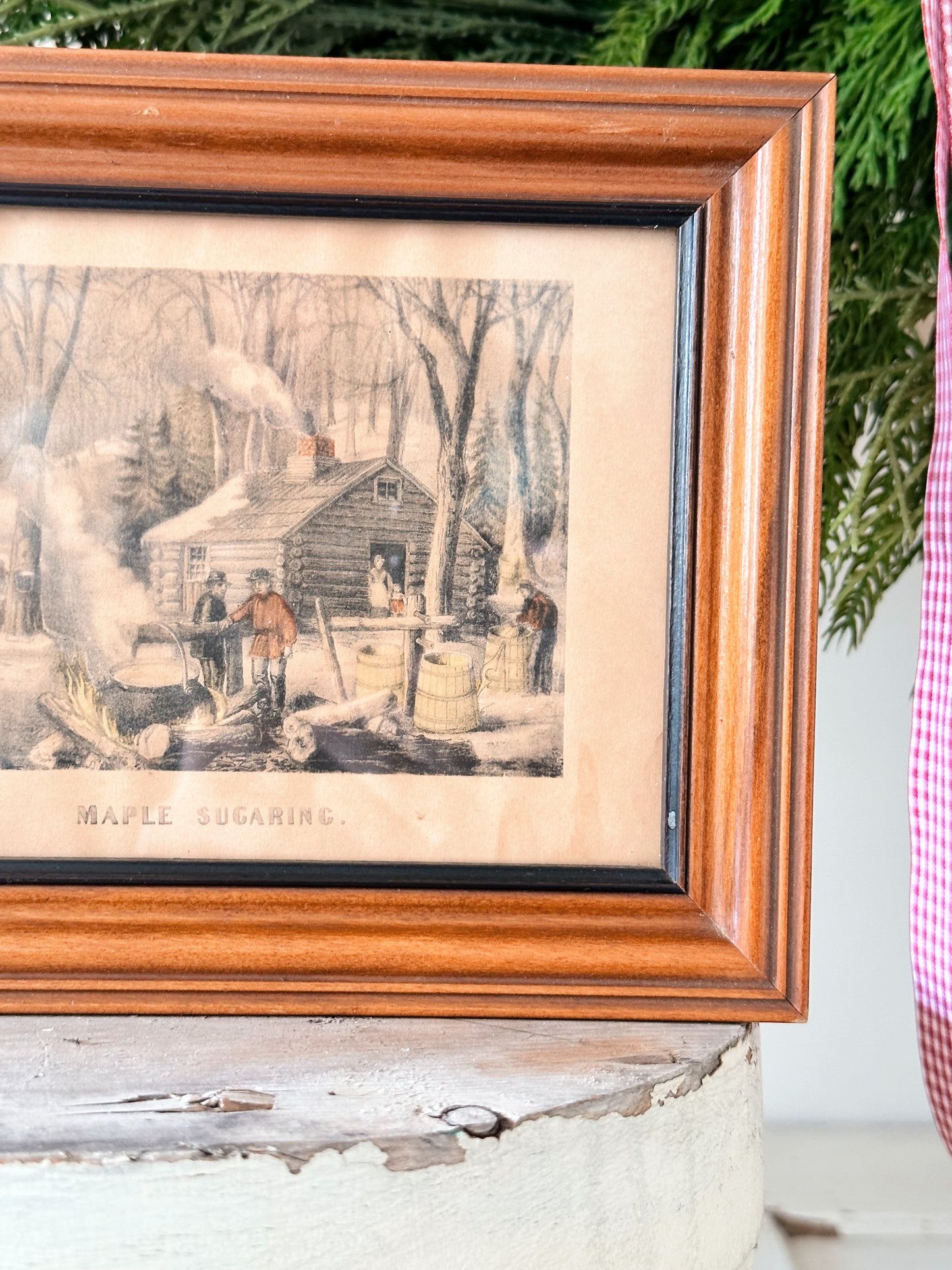 Vintage Currier and Ives, Maple Sugaring