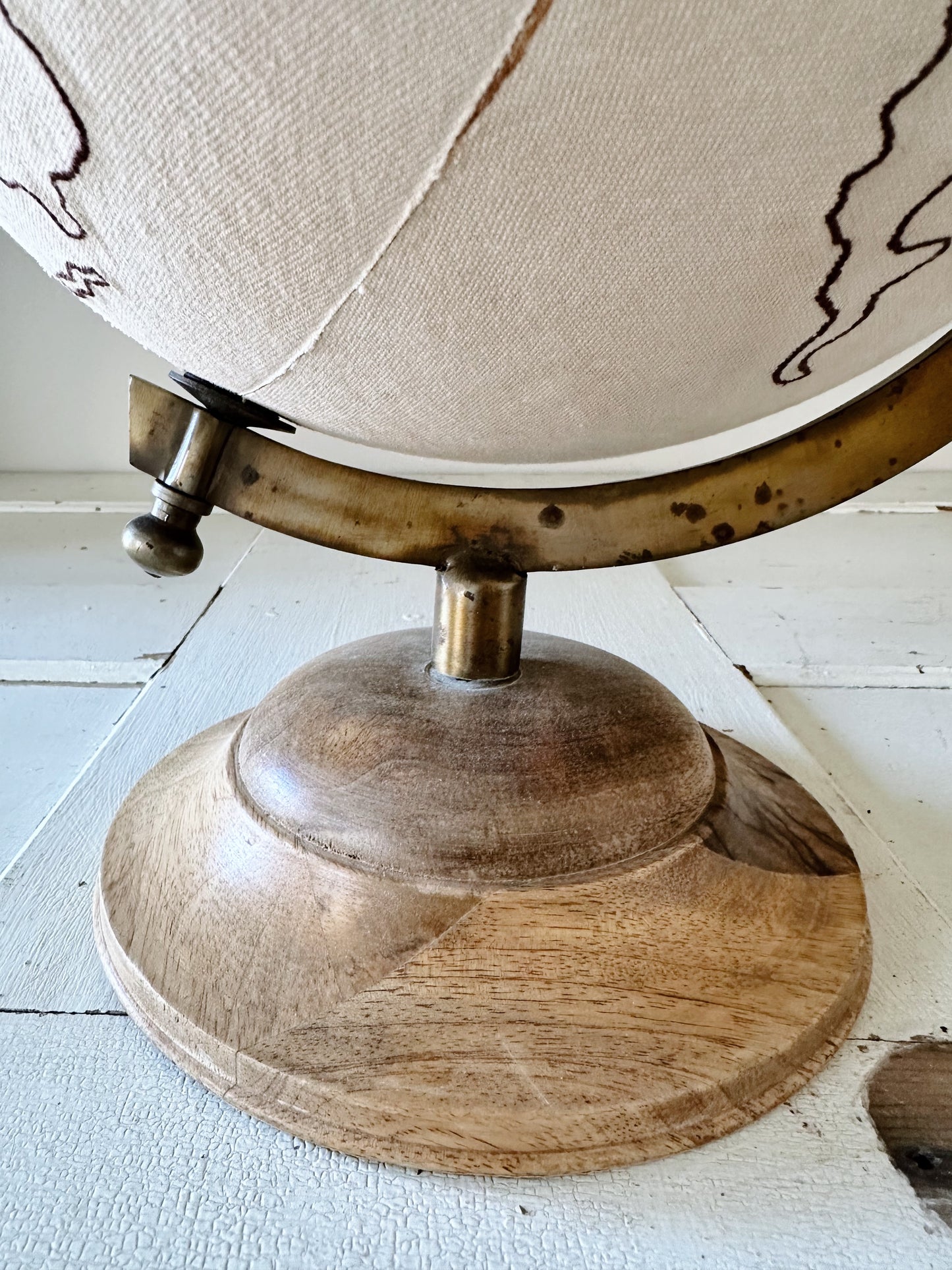 Beautiful Vintage Canvas Globe