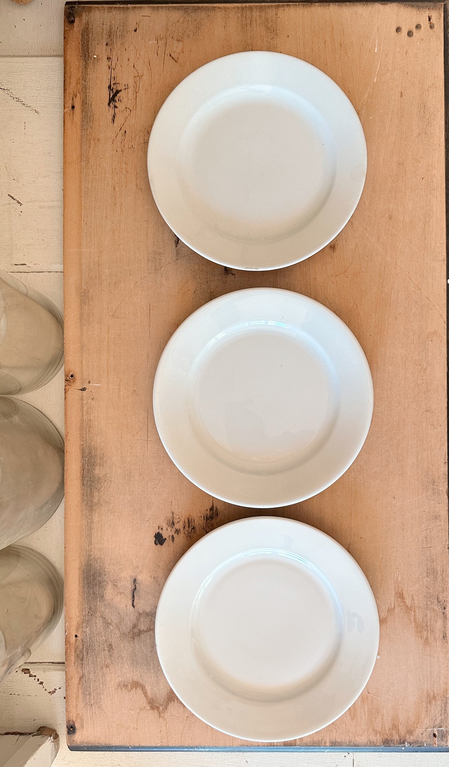 Stack of Three Ironstone Plates