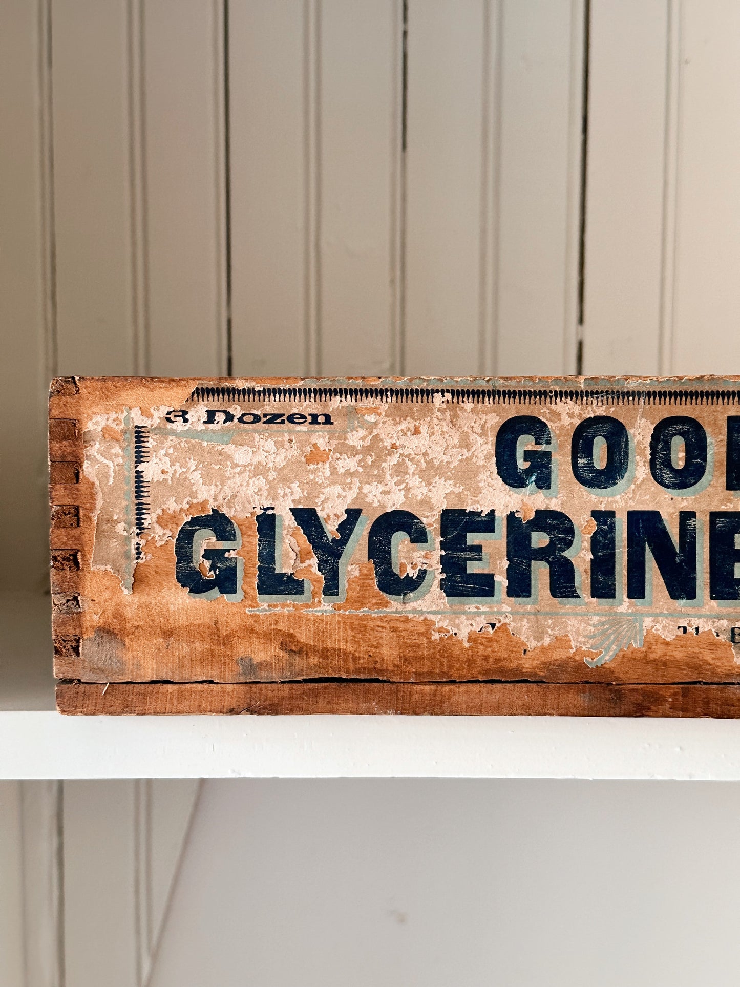 Vintage Good Times Glycerine Soap Wood Crate