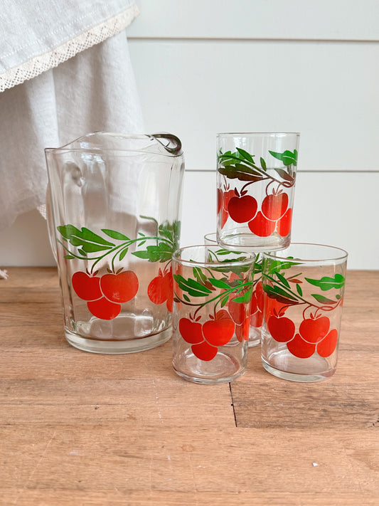 Vintage Juice Pitcher & Glasses