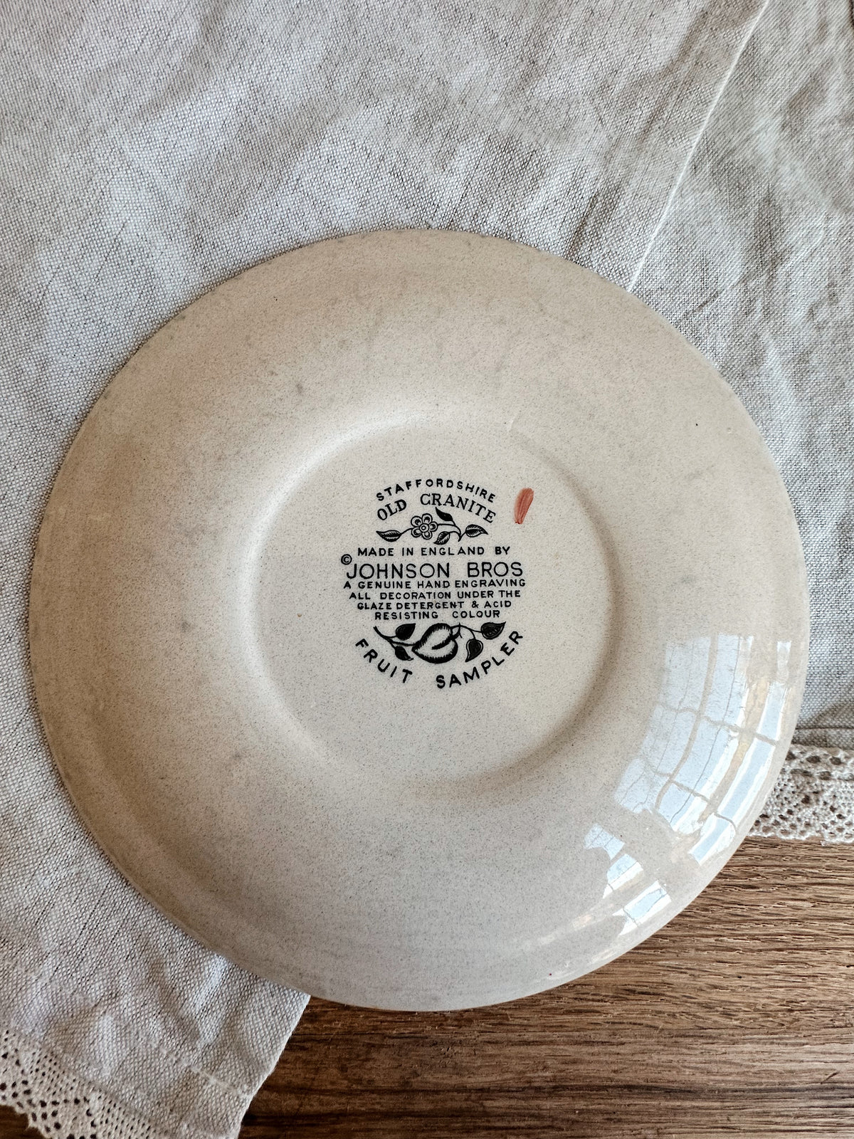 Pair of Vintage Johnson Bros “Fruit Sampler” Dessert Plates
