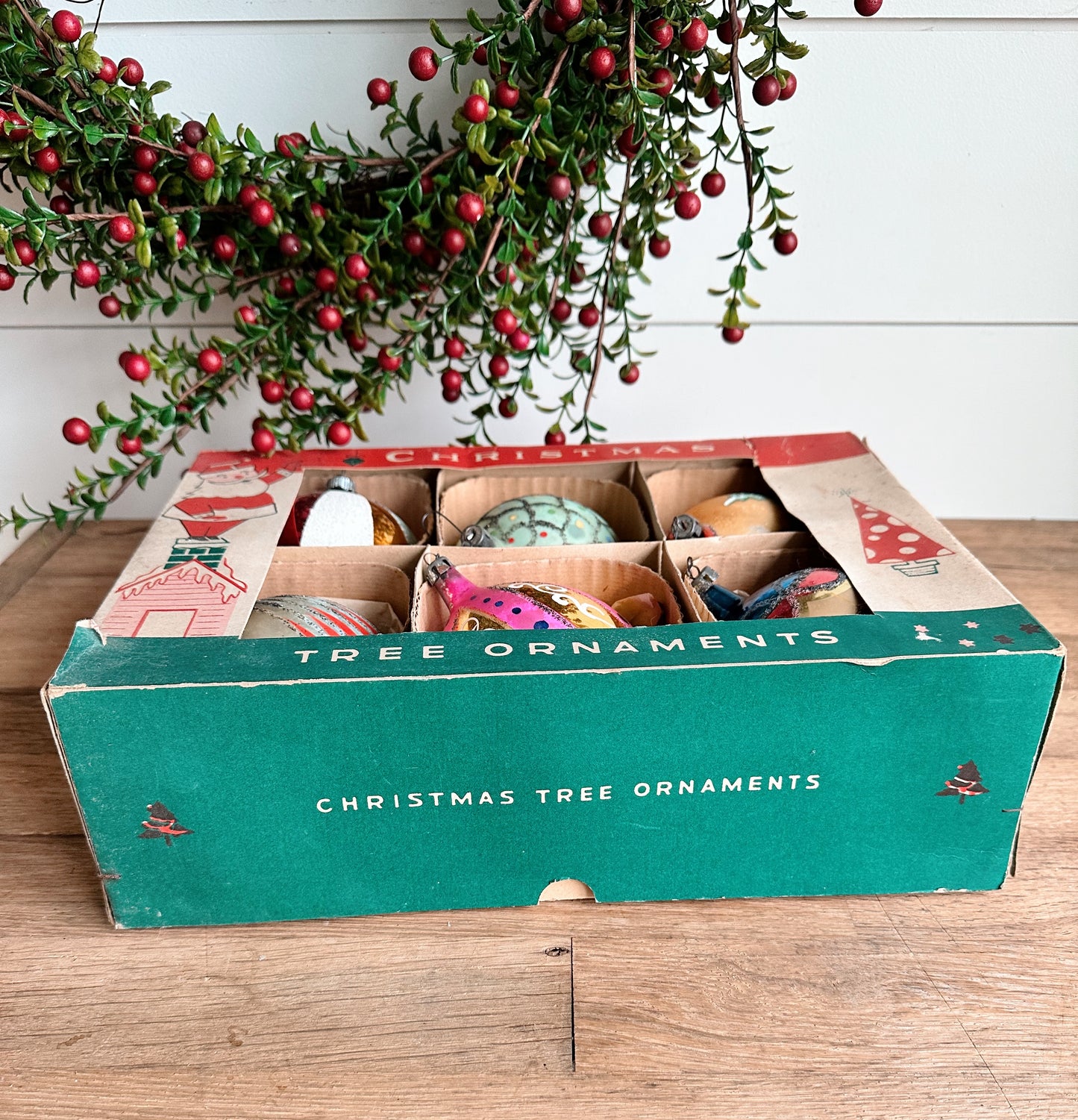 Box of Hand Painted Jumbo Vintage Polish Fantasia Ornaments