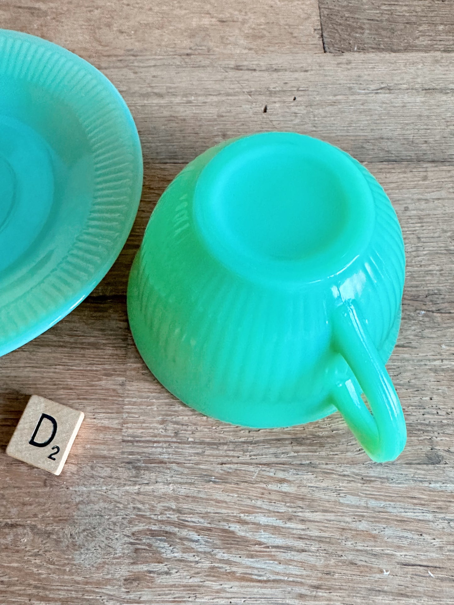 Vintage Jadeite Cup & Saucer