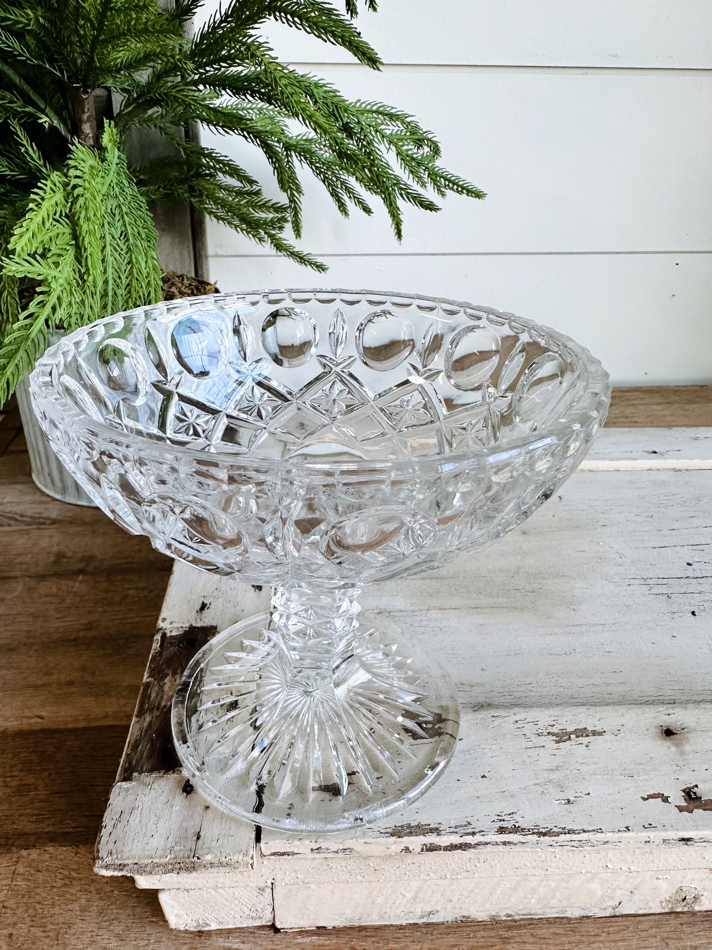 You Choose the Scent - Glass Compote Vintage Vessel Candle