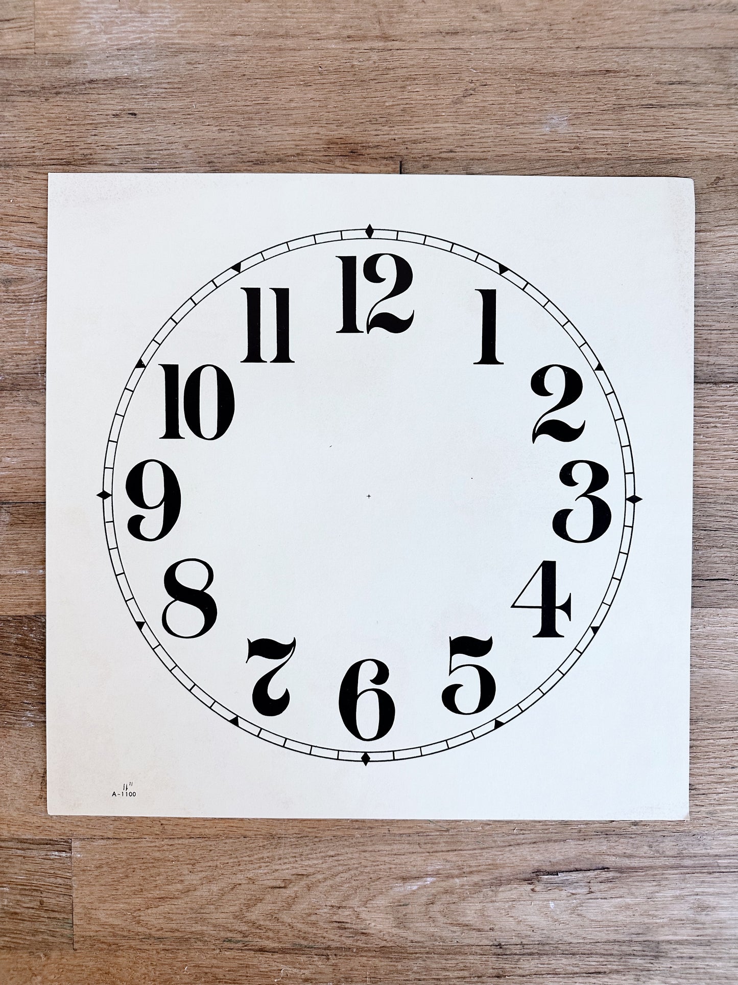 Collection of Five Vintage Paper Clock Faces