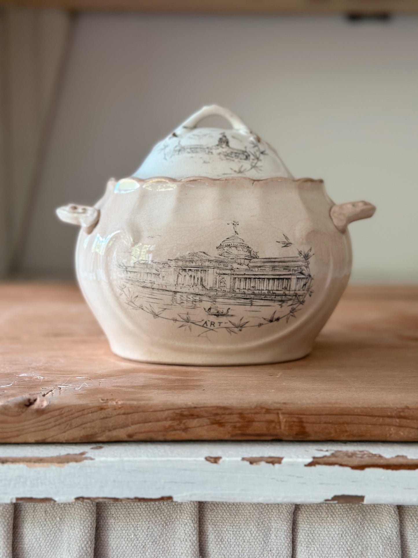 1893 Antique Ironstone Sugar Bowl (made for the 1893 World’s Fair in Chicago)