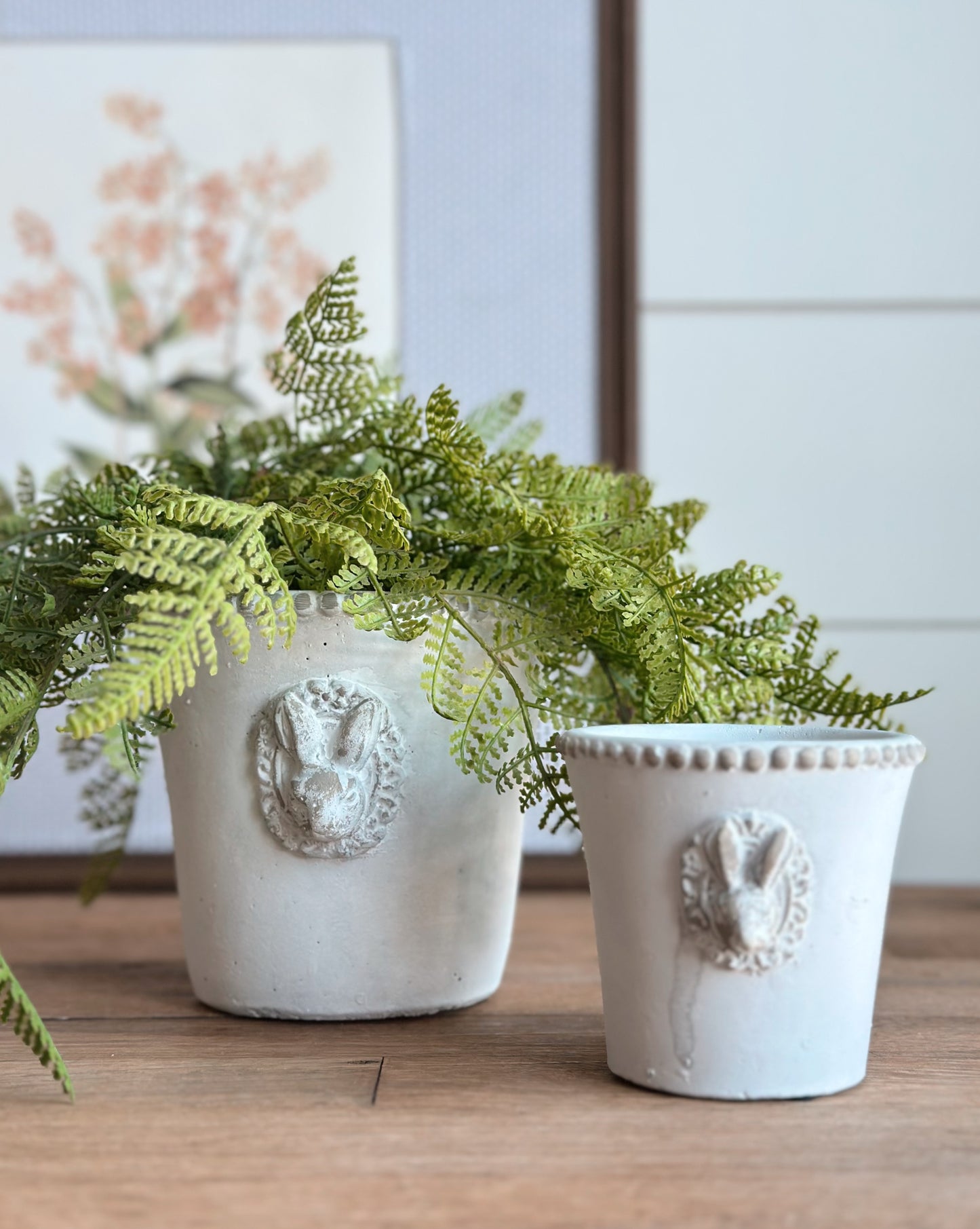 Bunny Medallion Flower Pots