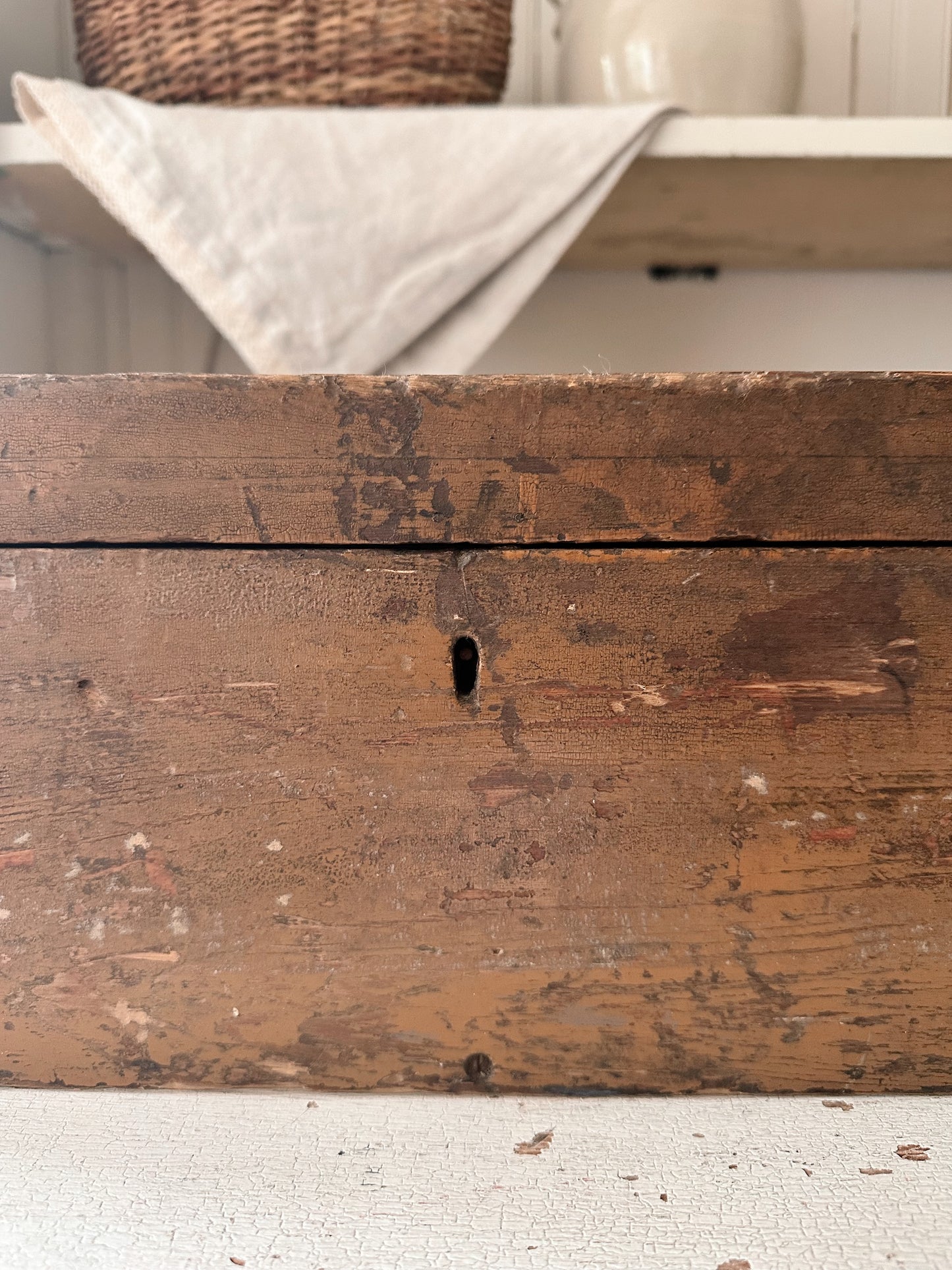 Vintage Hand Painted Wooden Box