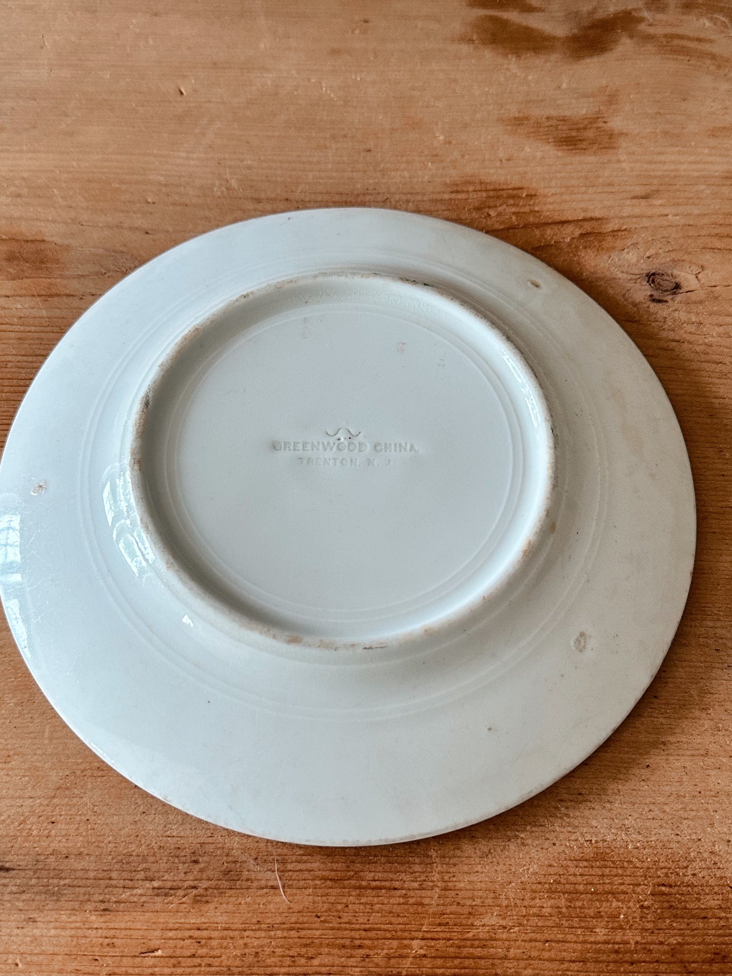 Stack of Five Ironstone Dessert Plates