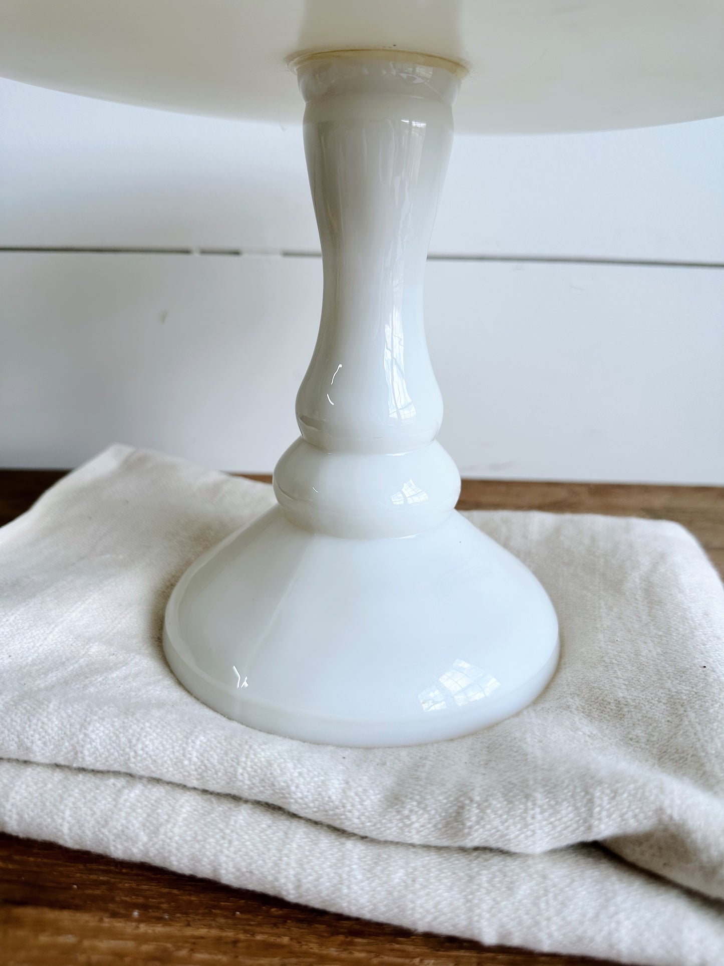 Vintage Milk Glass Cake Stand