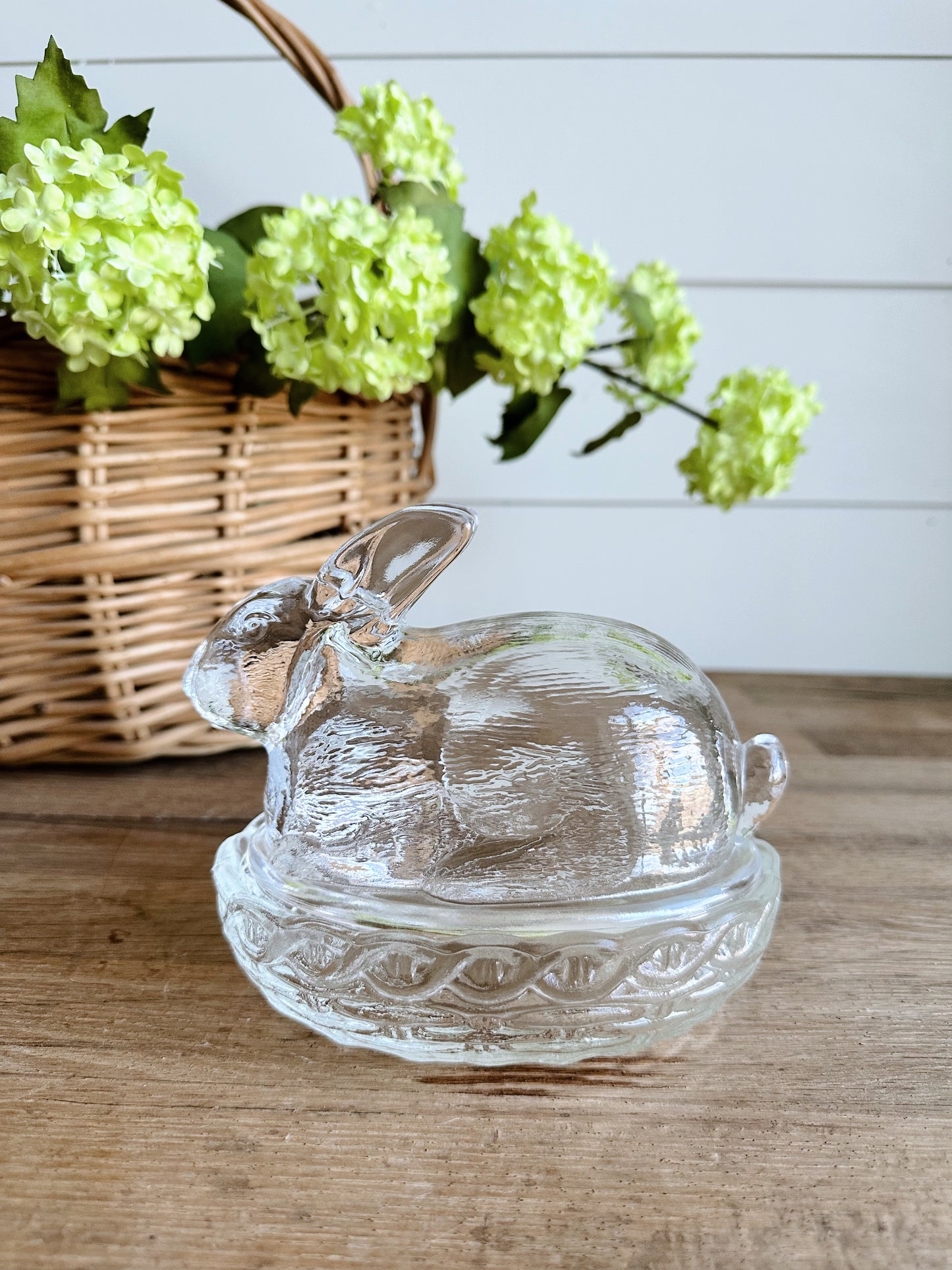 You Choose the Scent - Glass Bunny Canister Vintage Vessel Candle