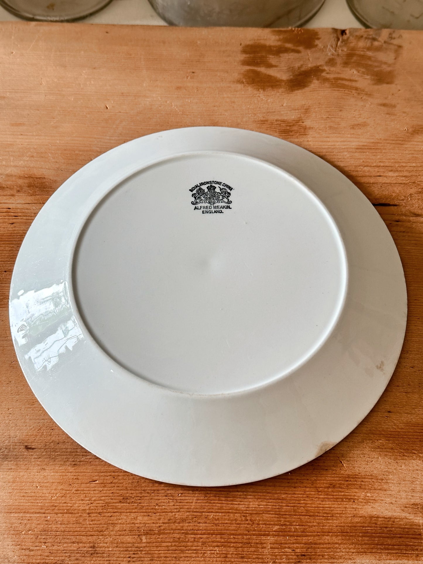 Stack of Four Antique Ironstone DinnerPlates