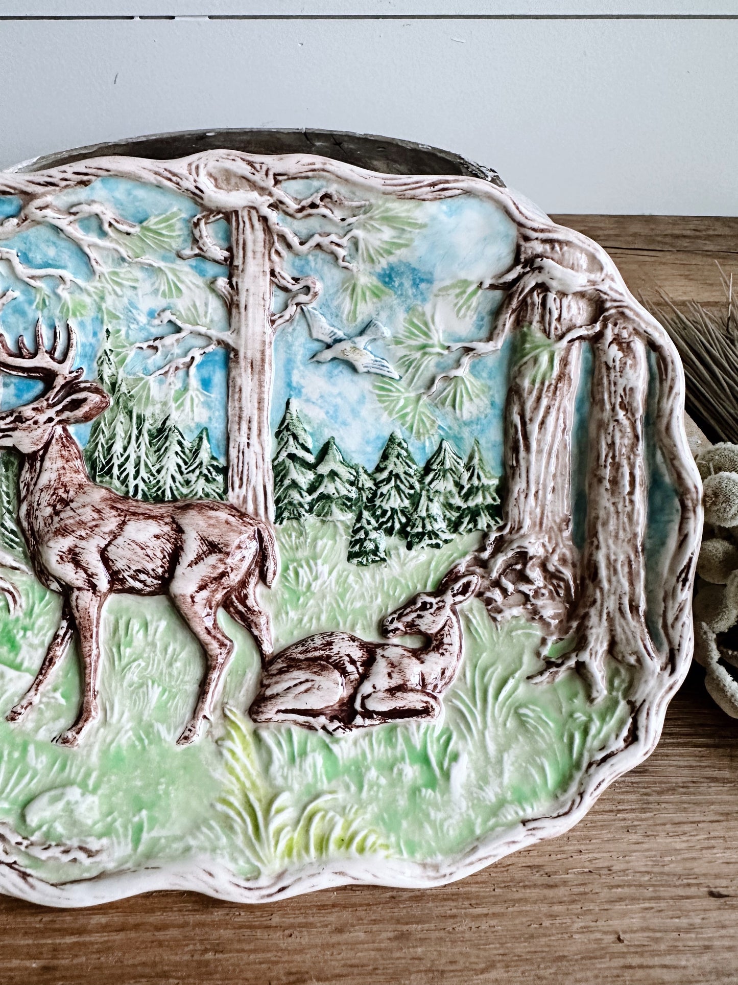 Hand Painted Deer Plate