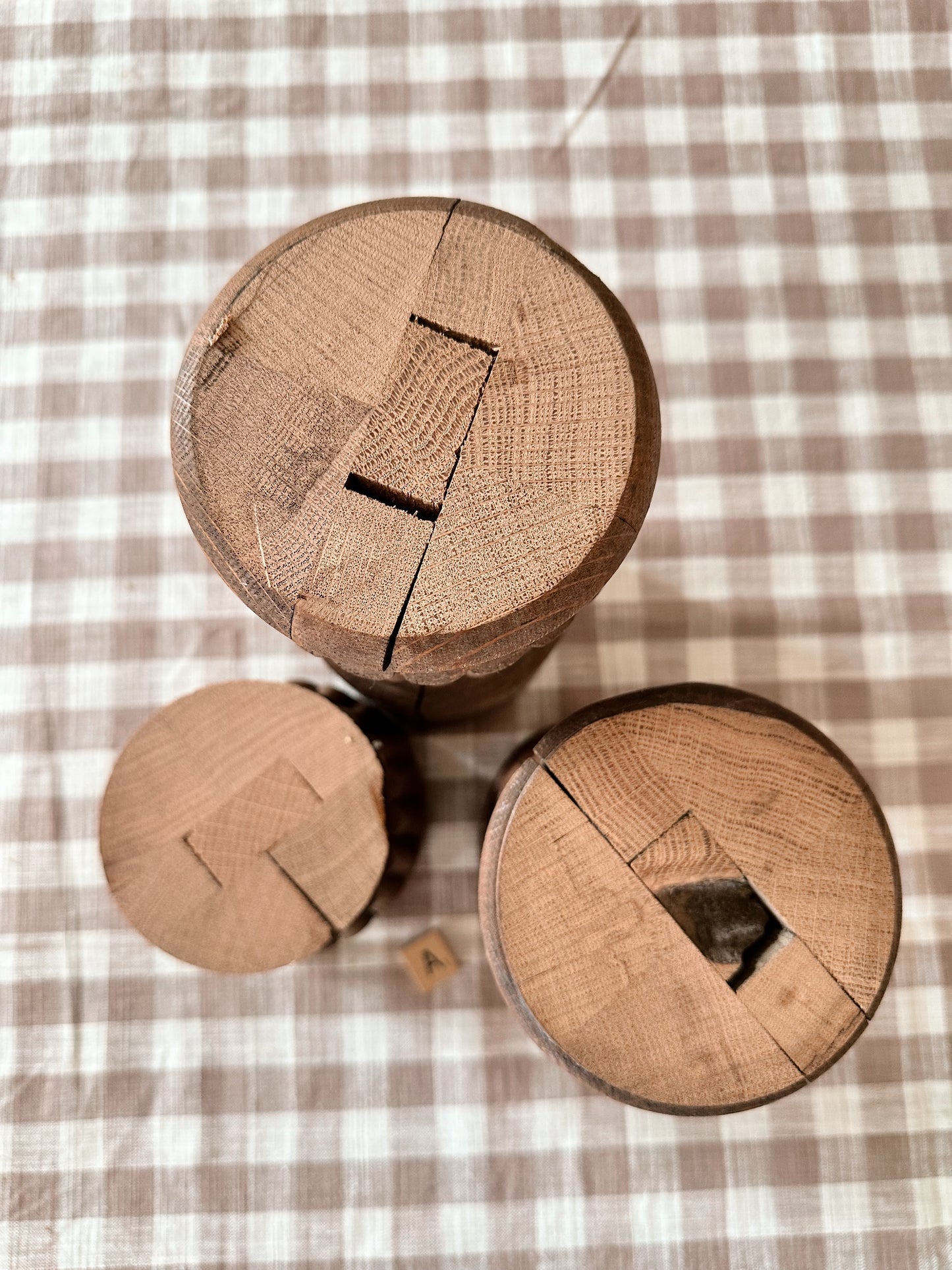 Chunky Wood Candle Holders