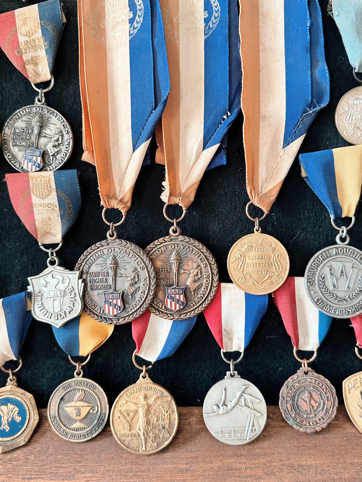 Vintage Framed Junior Olympic Medal Collection