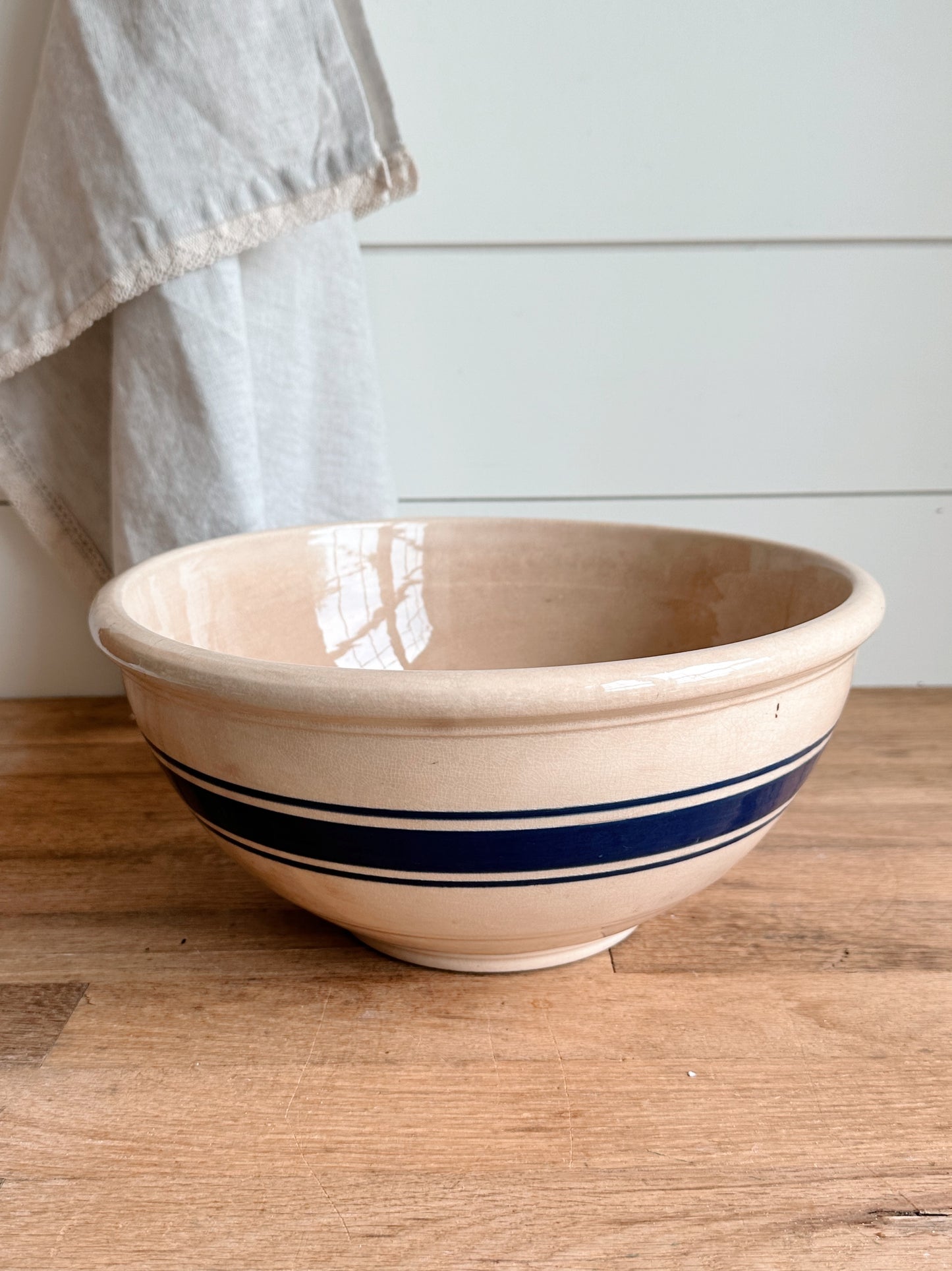 Big Beautiful Vintage Stoneware Bowl