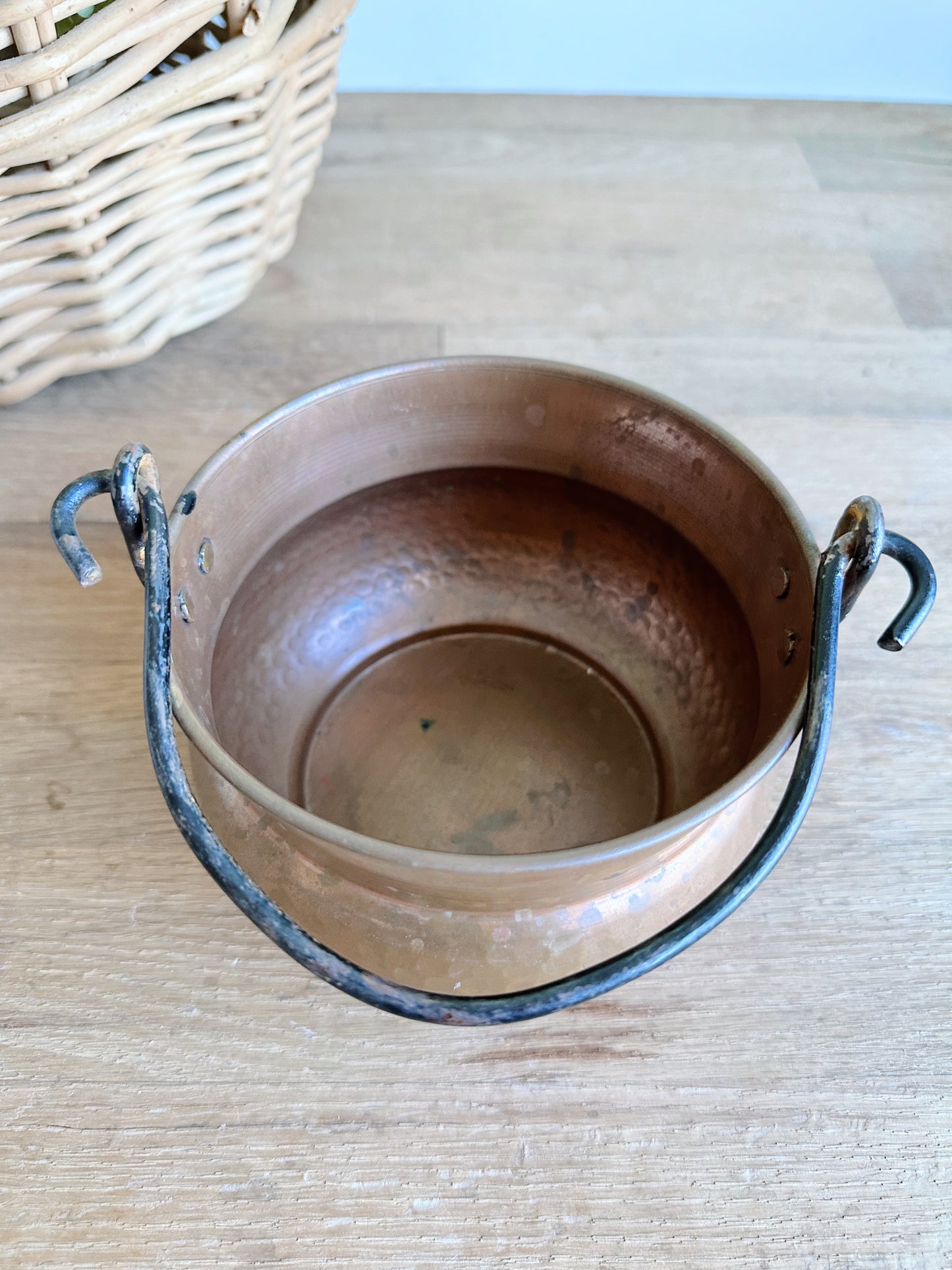 You Choose the Scent - Hammered Copper Pot Vintage Vessel Candle