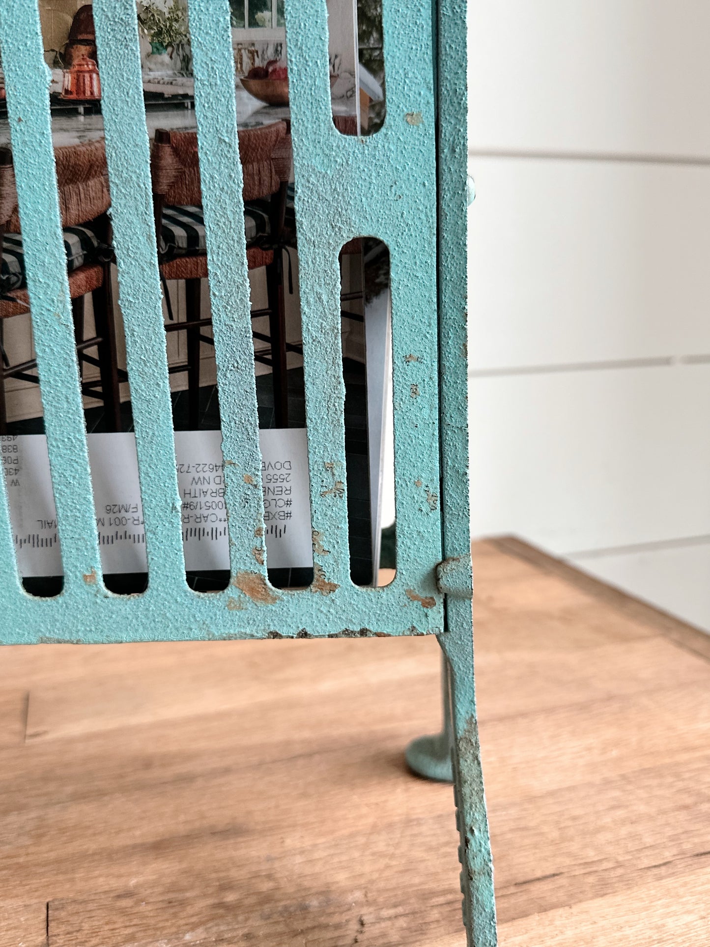 Vintage Cast Iron Magazine Holder