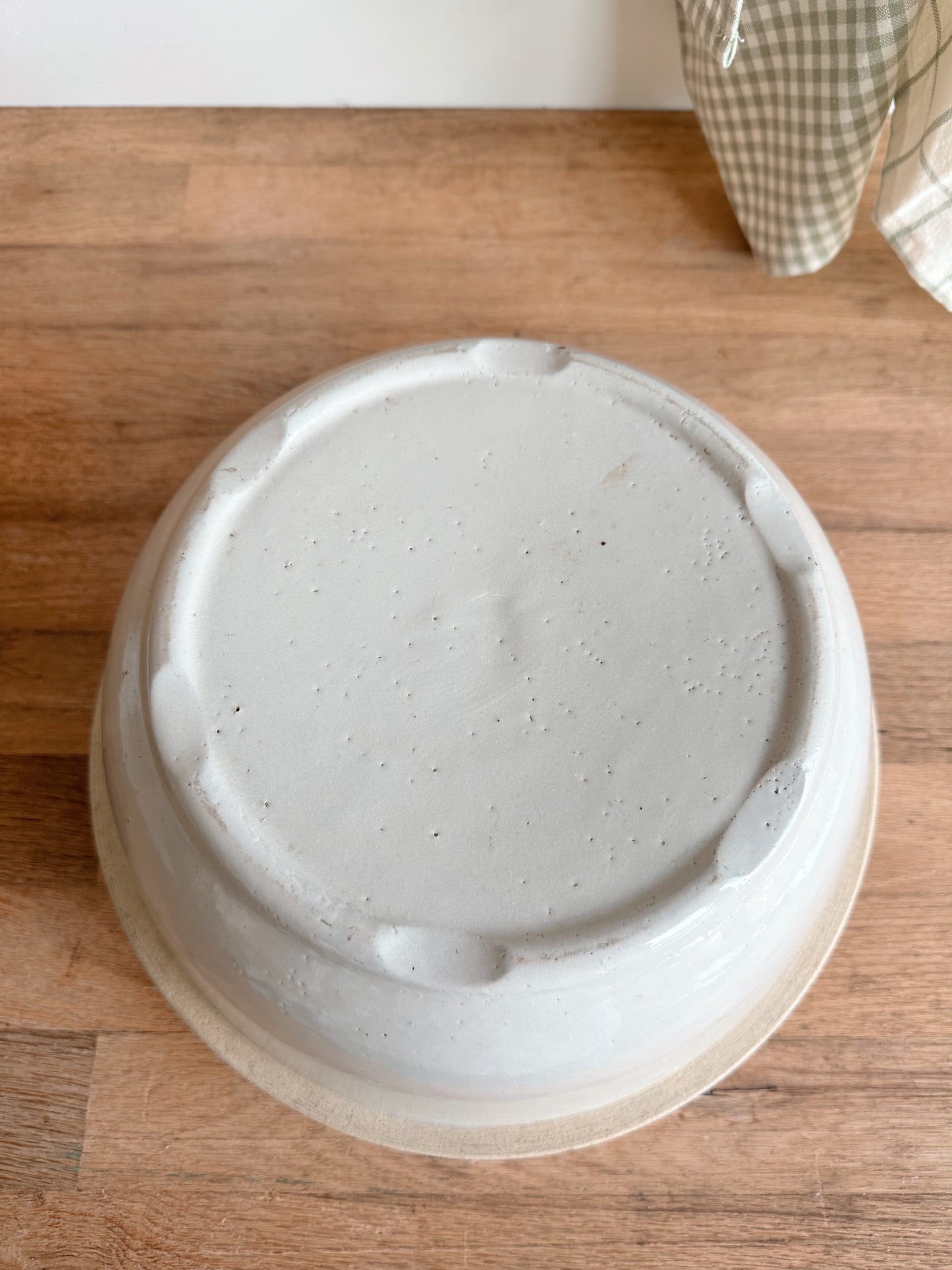 Huge Vintage Stoneware Mixing Bowl