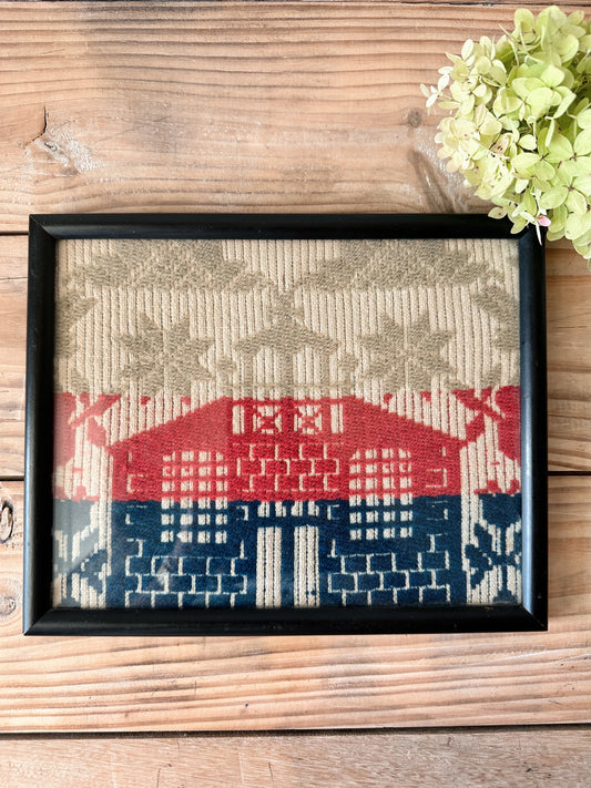 Framed Vintage Coverlet Remnant