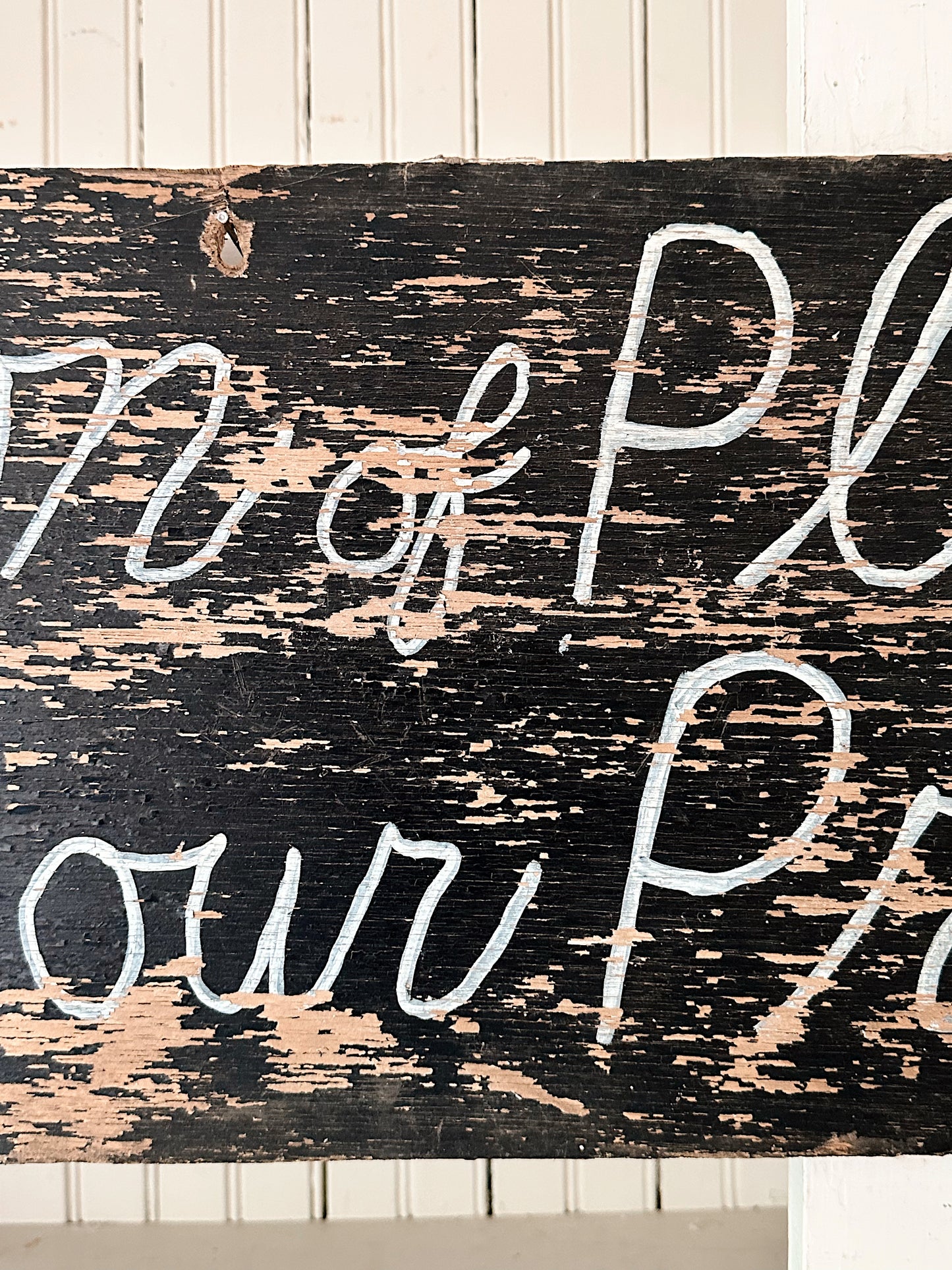 Found Two Sided Chippy Plant Sign