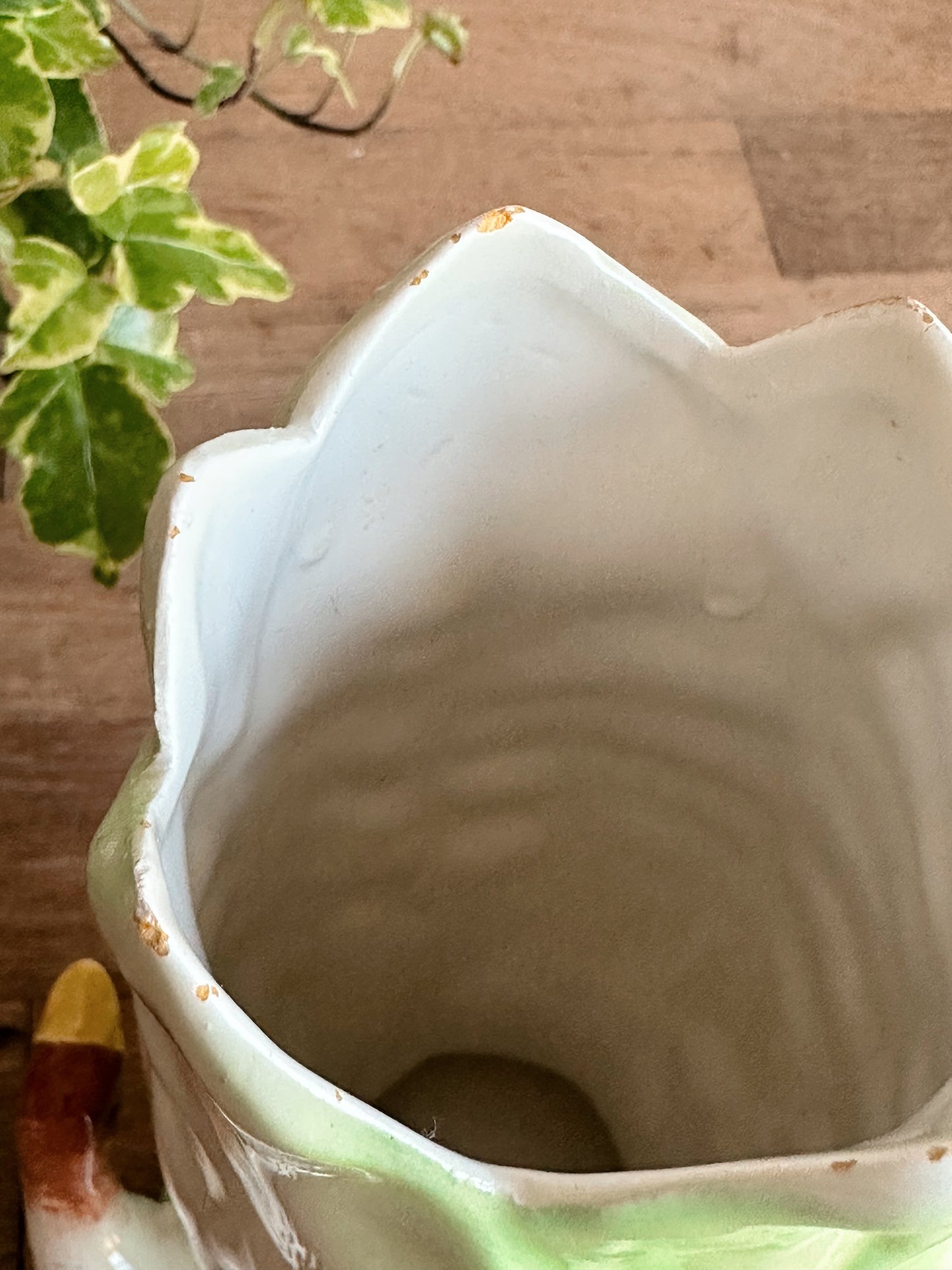 Vintage Hand Painted Duck Vase (Italy)