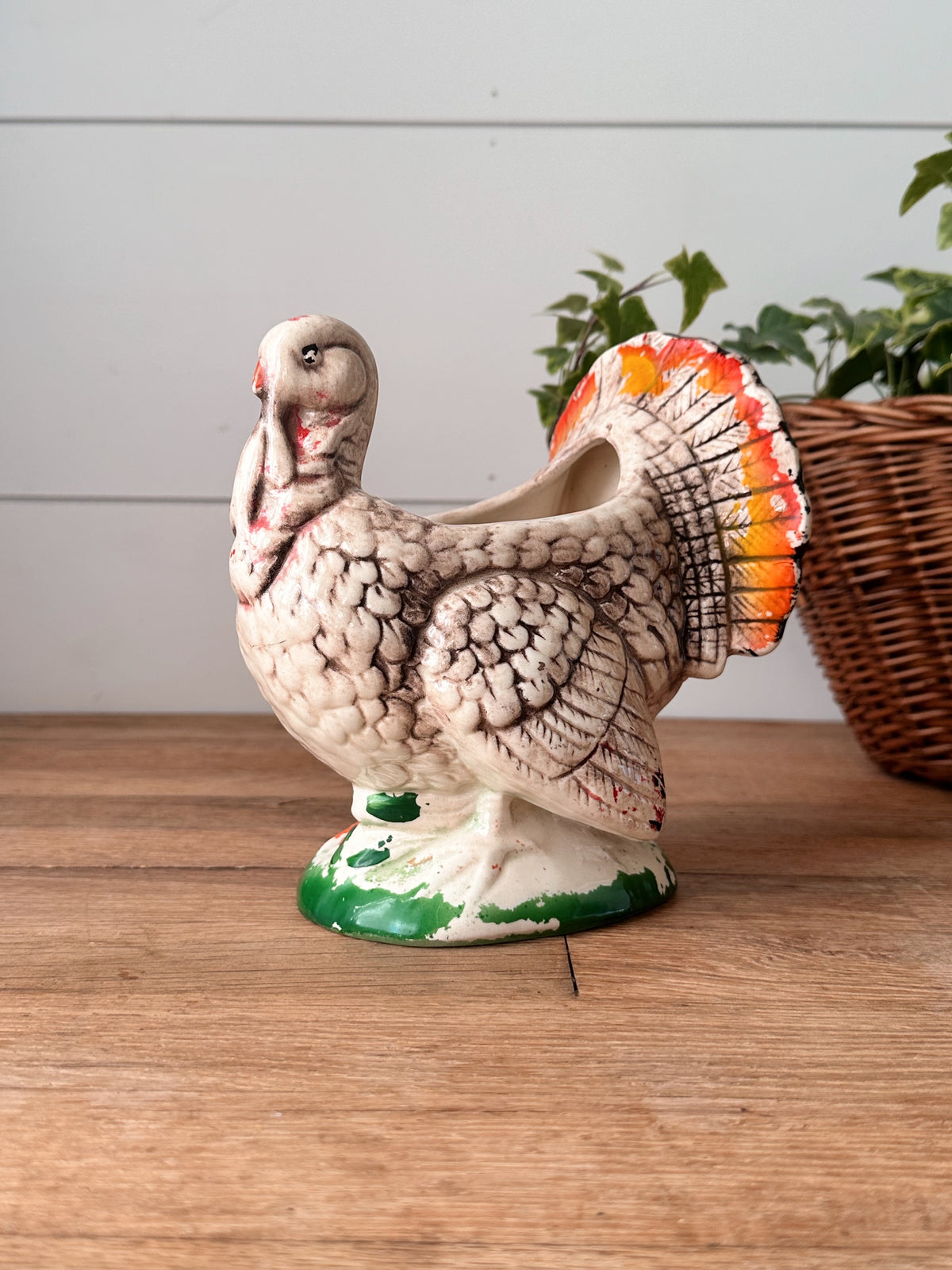 Vintage Turkey Planter