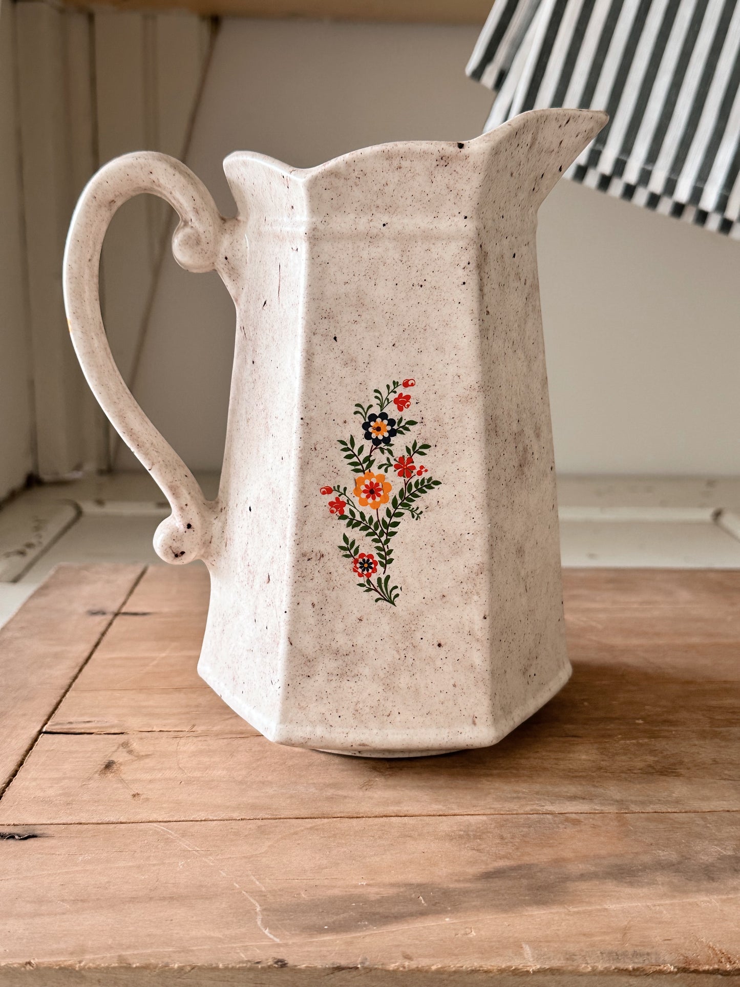 Vintage Floral Pitcher