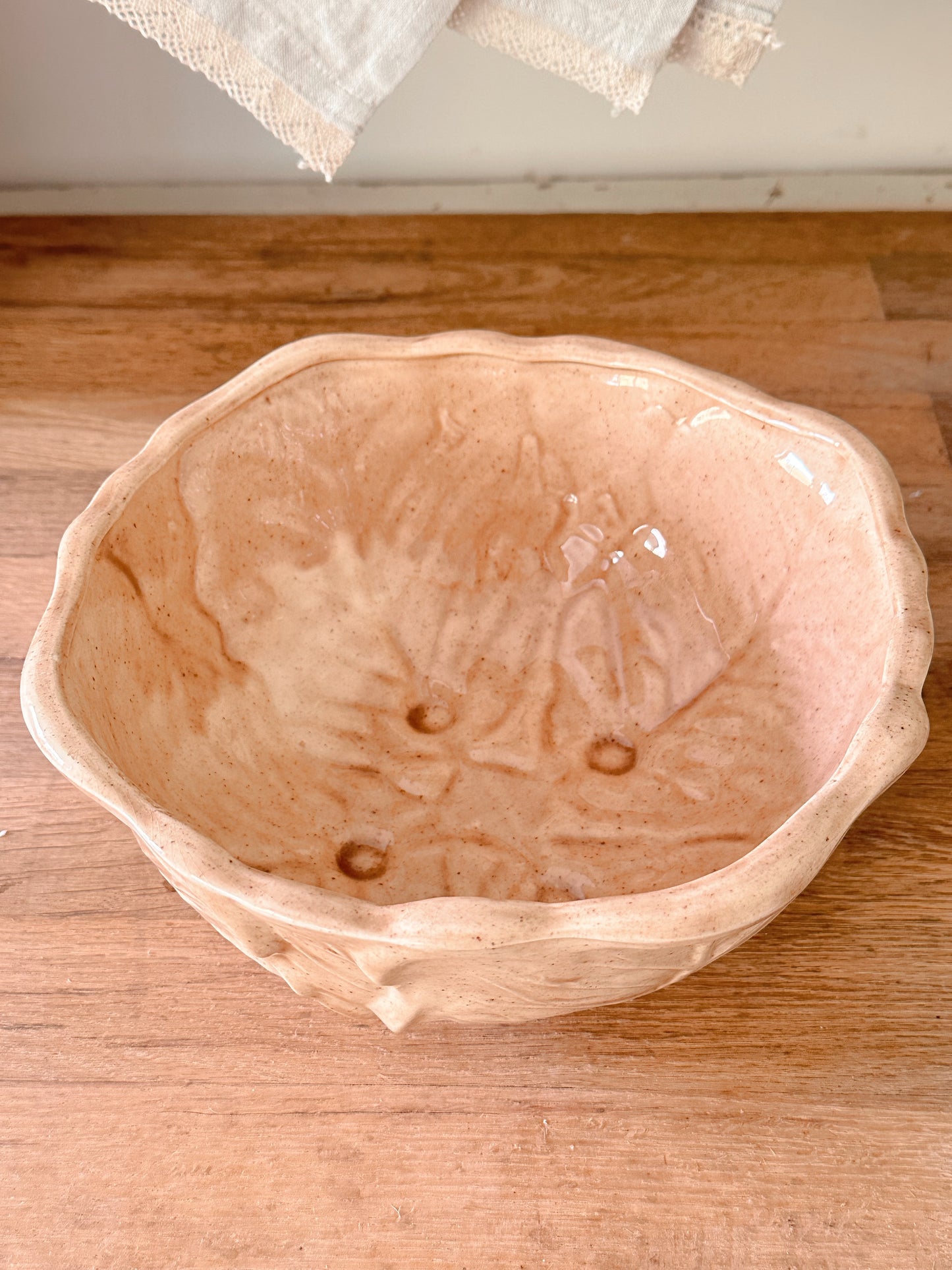 Vintage Hand Painted Cabbage Ware Bowl