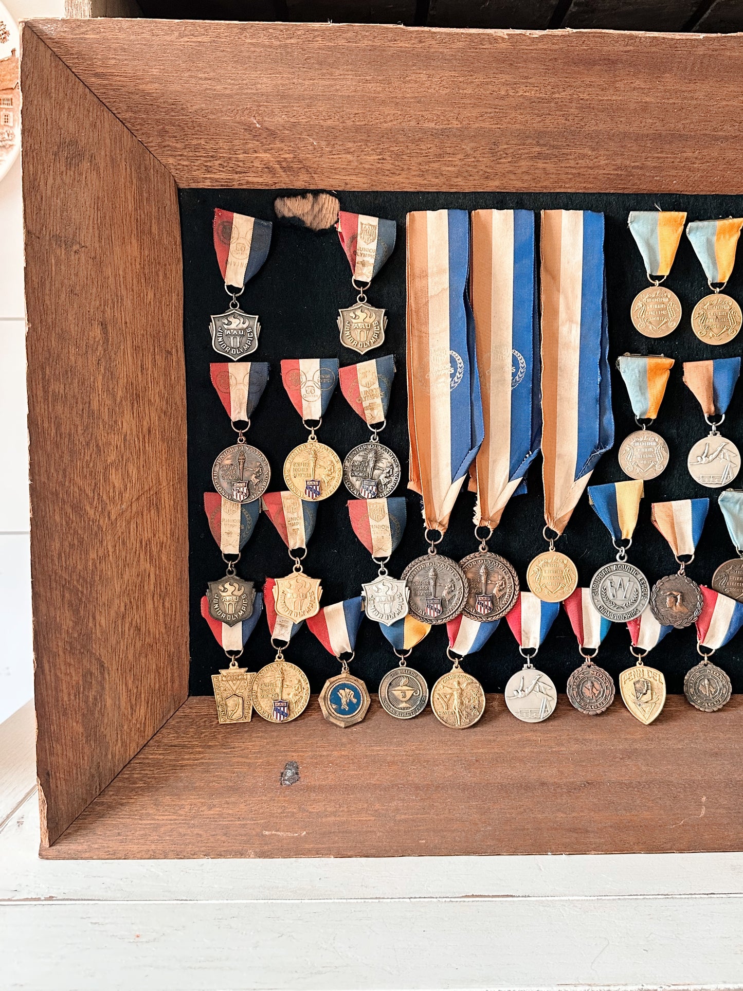 Vintage Framed Junior Olympic Medal Collection