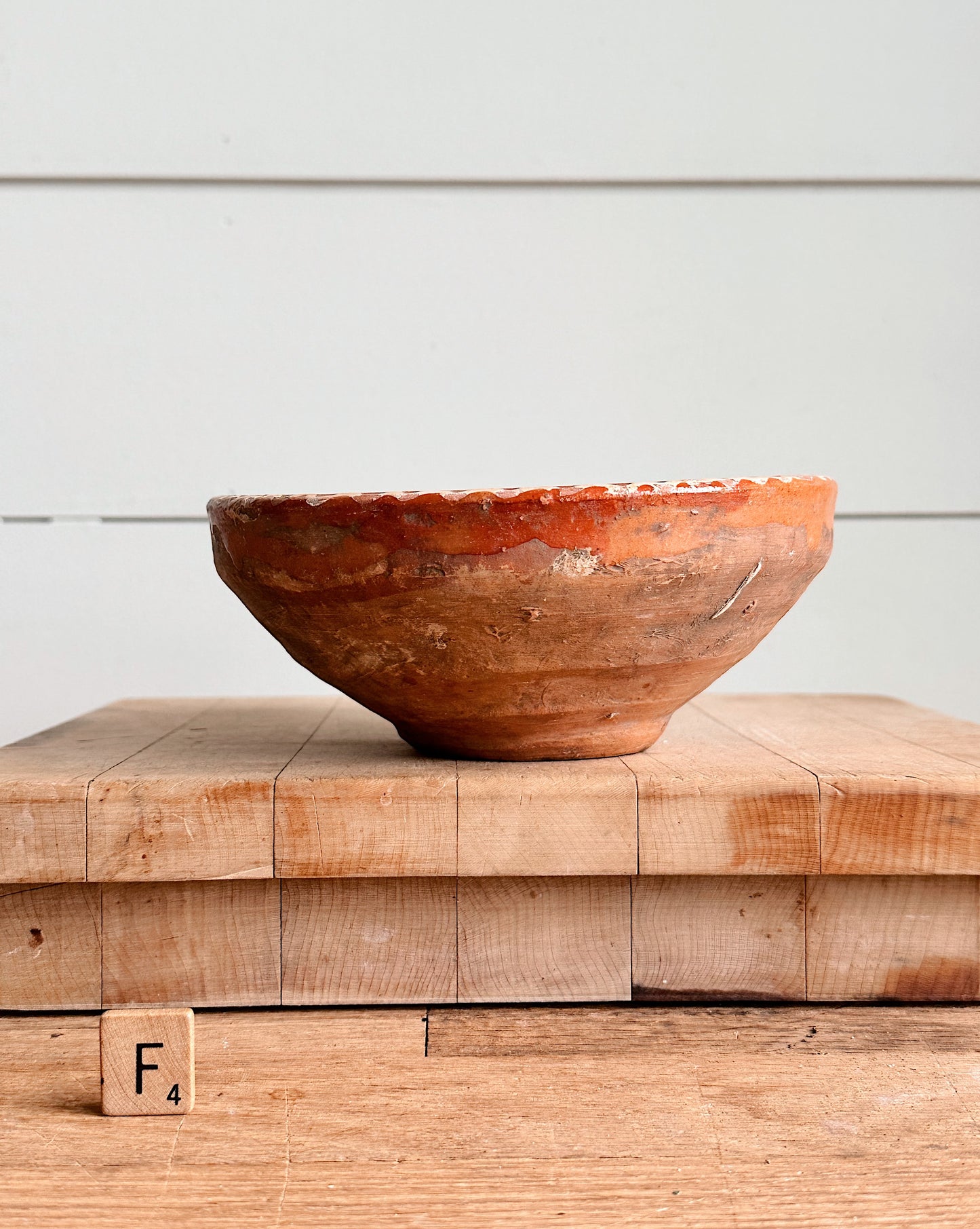 Vintage Hand Painted Clay Bowls