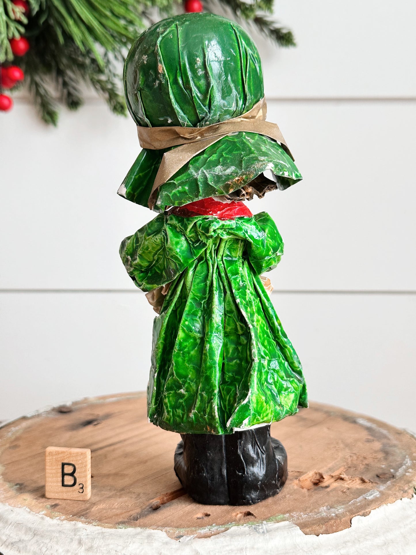 Vintage Paper Mache Girl