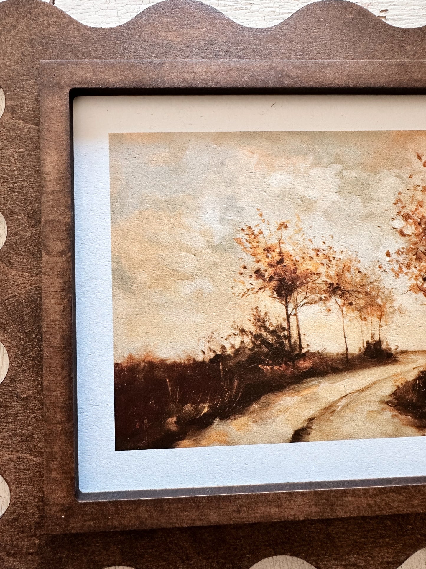 Scallop Framed Autumn Landscape