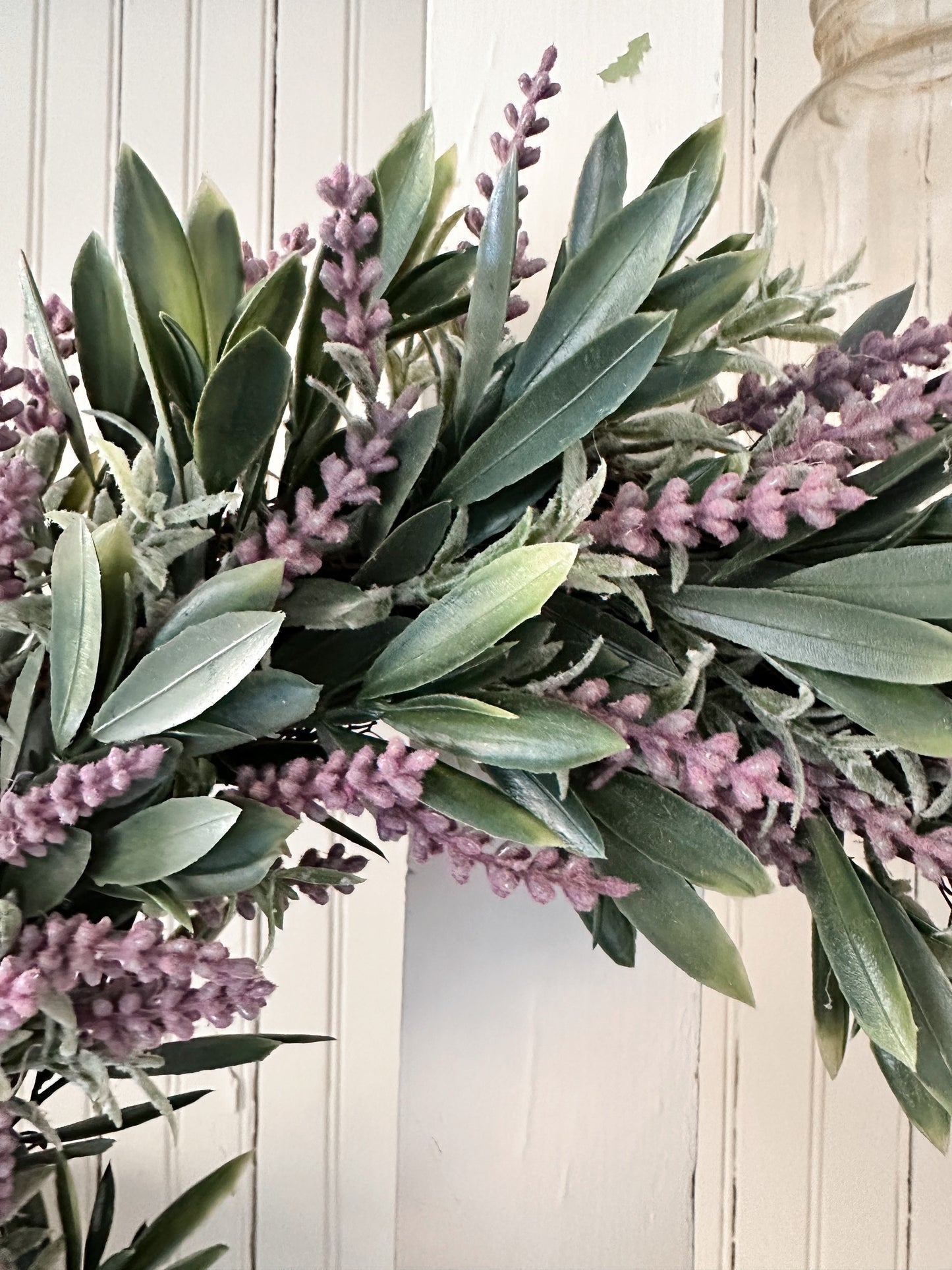 Faux Lavender Wreath 16"