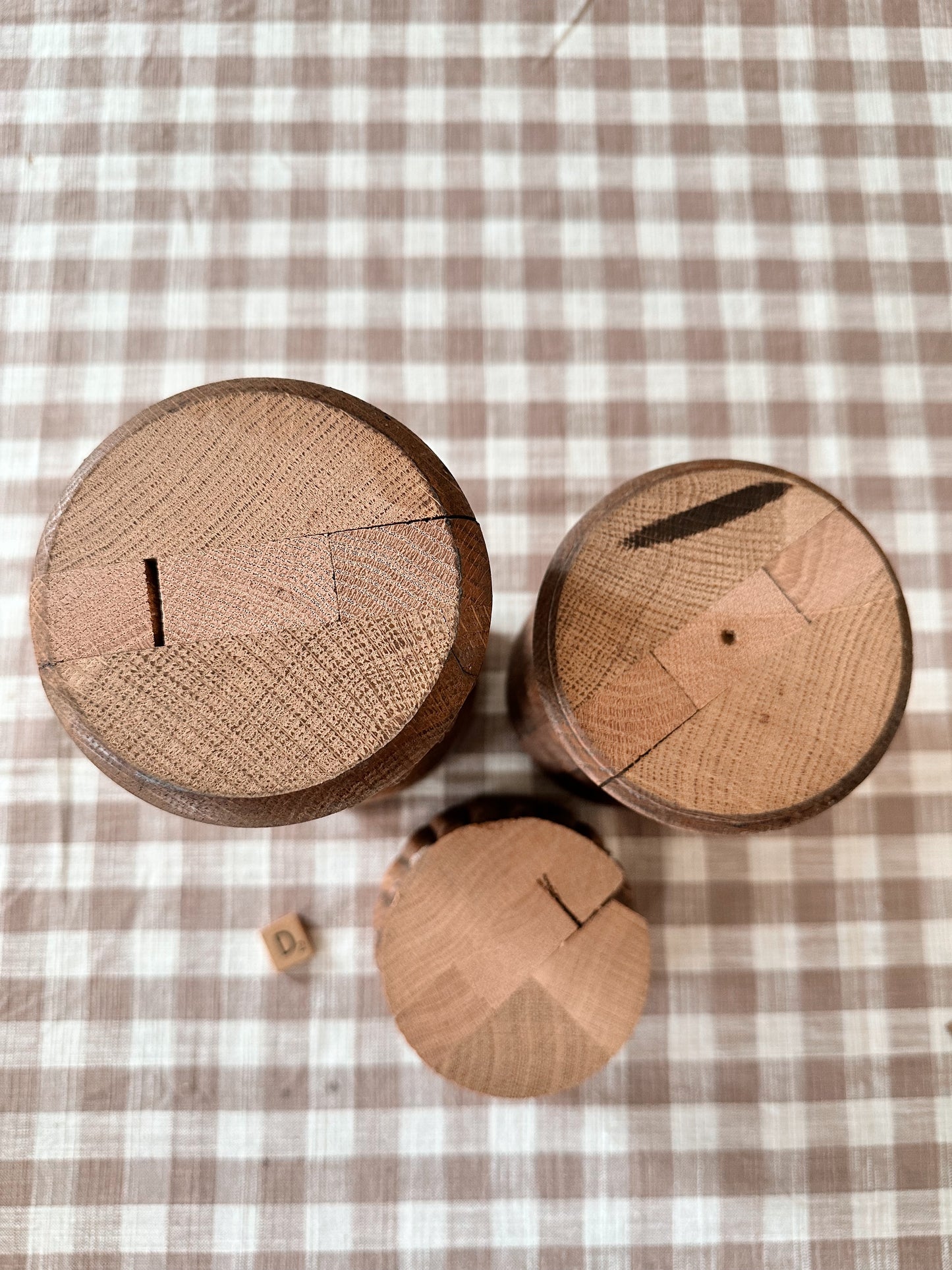 Chunky Wood Candle Holders