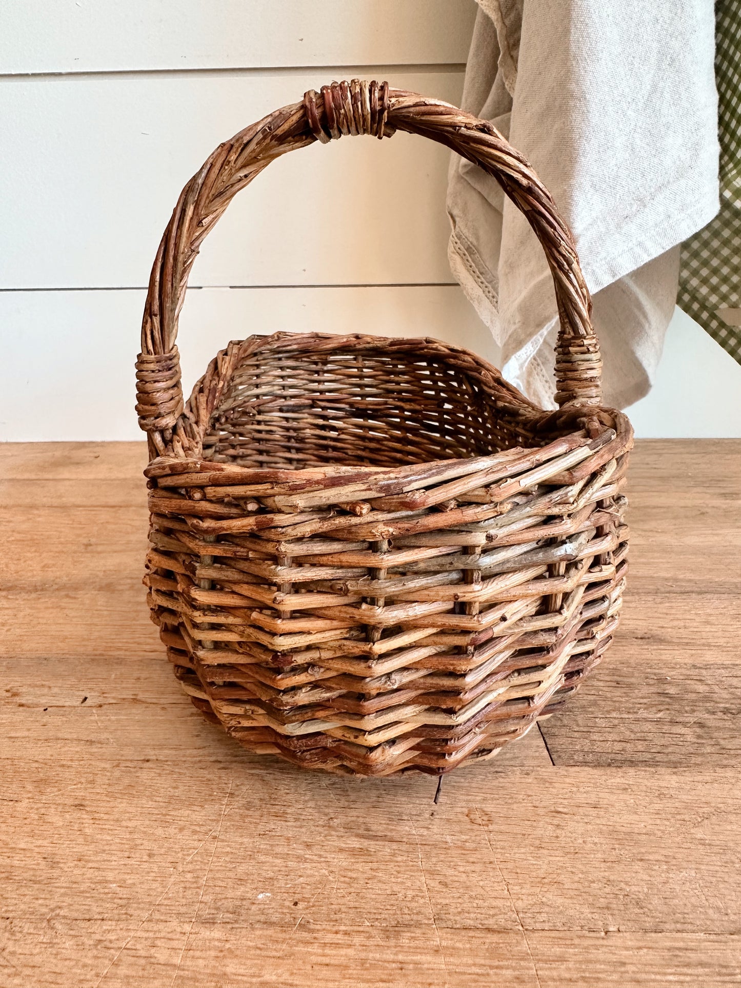 Pair of Vintage Woven Baskets