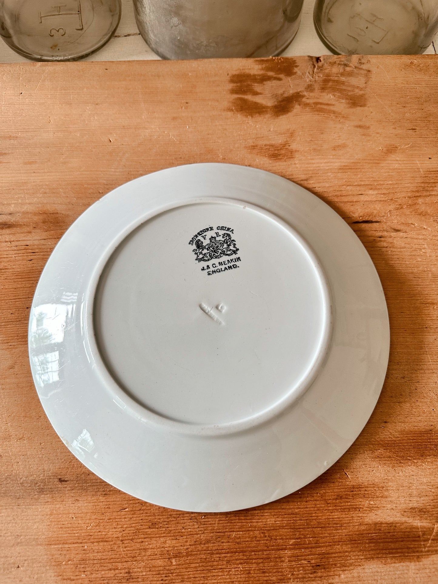 Stack of Four Antique Ironstone Plates